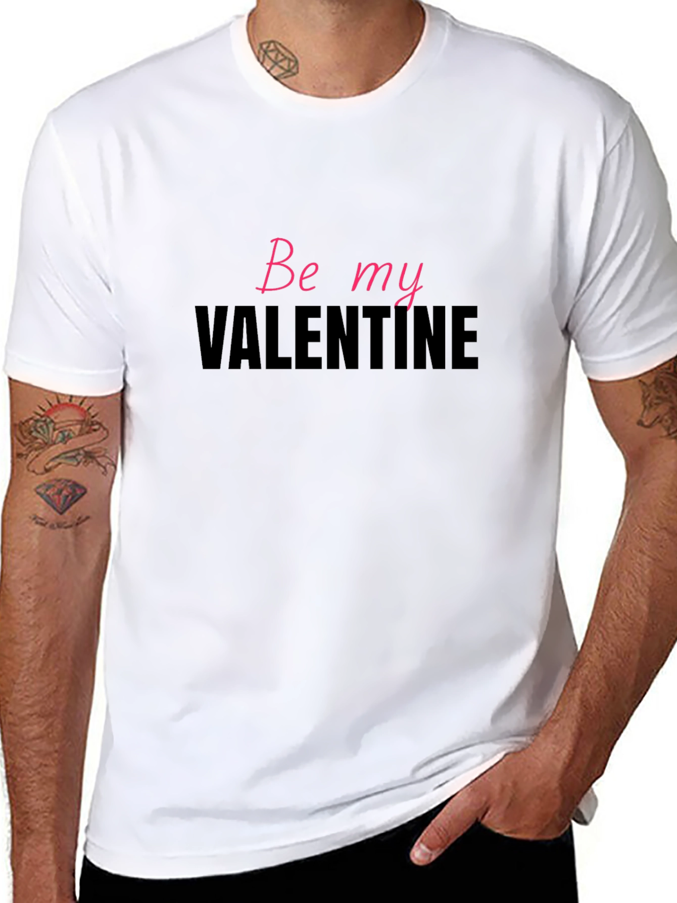 Be My Valentine Graphic Tee - Mens Black T-Shirt