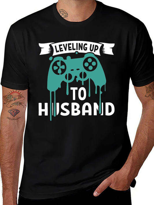 Leveling Up To Husband T-Shirt Funny Gamer