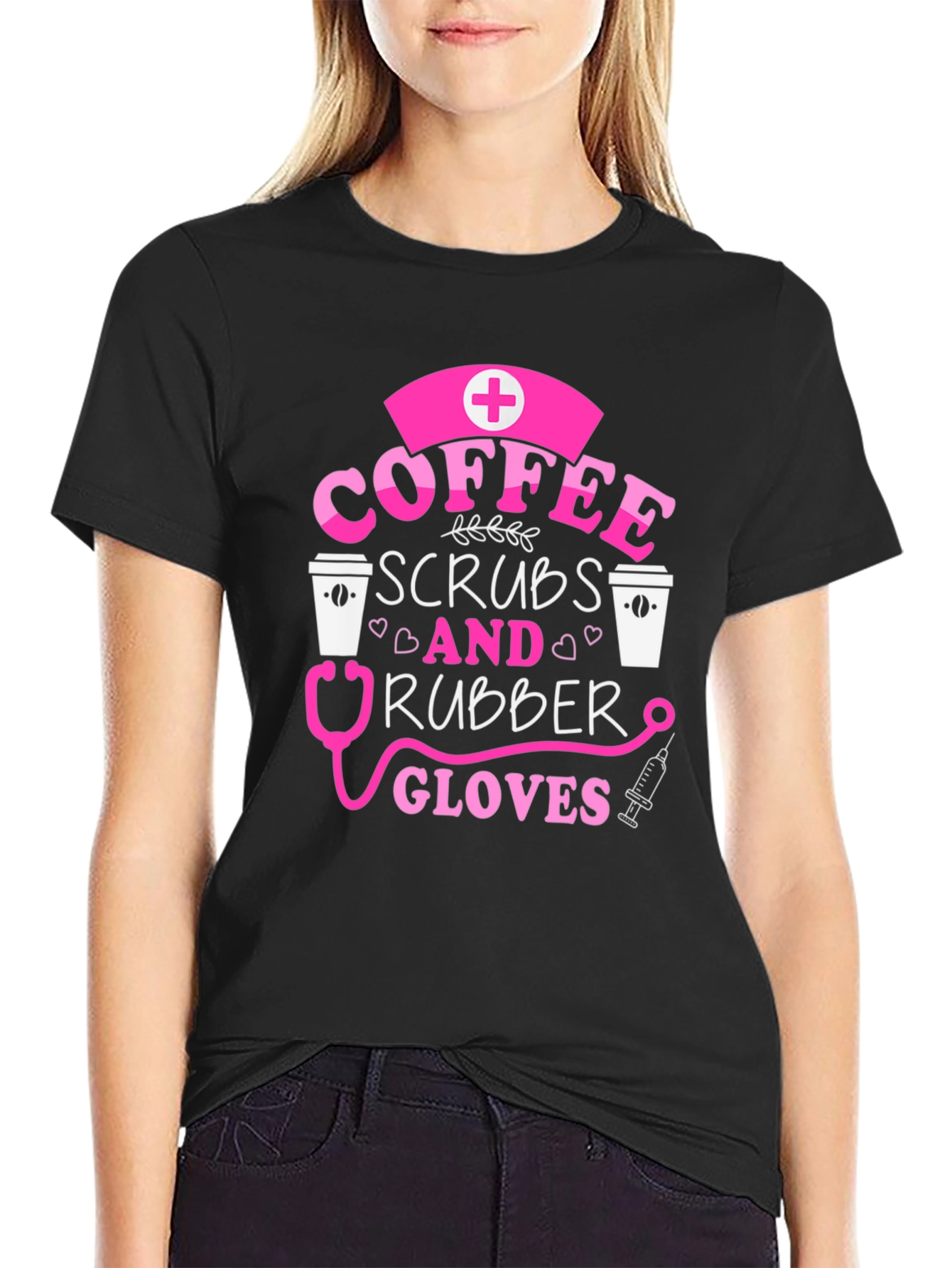 Coffee Scrubs & Rubber Gloves Nurse T-Shirt