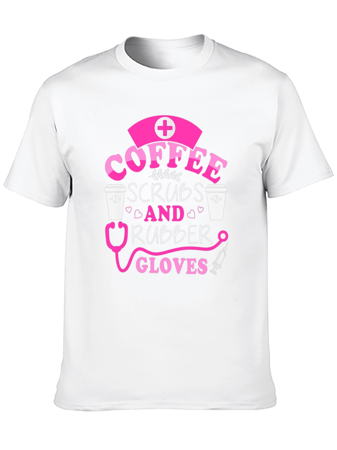 Coffee Scrubs & Rubber Gloves Nurse T-Shirt