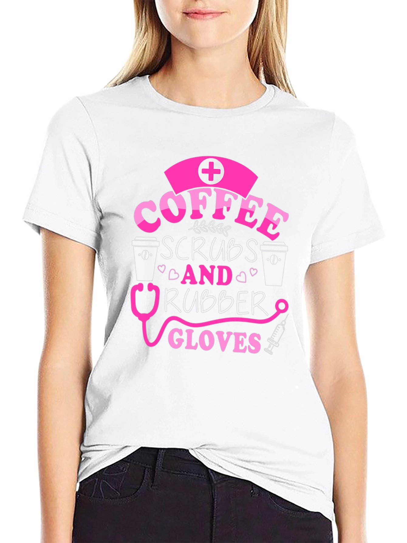 Coffee Scrubs & Rubber Gloves Nurse T-Shirt
