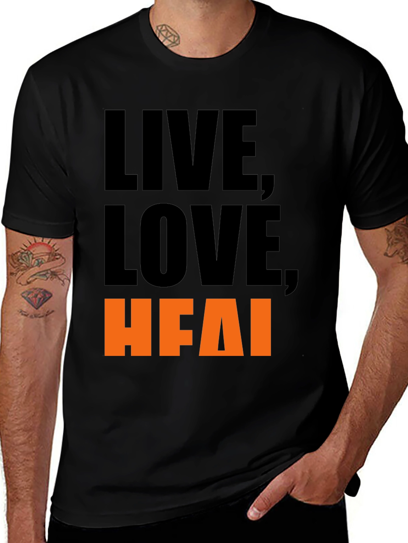 Live Love HFAI Black Graphic Tee