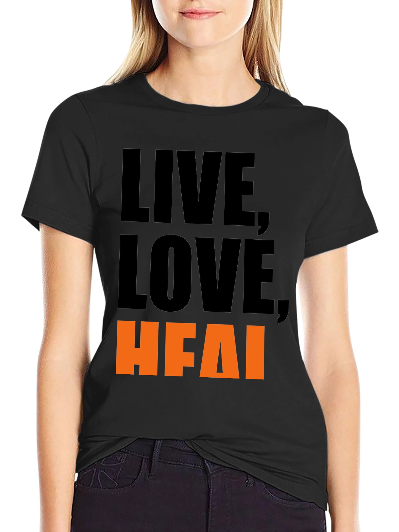 Live Love HFAI Black Graphic Tee