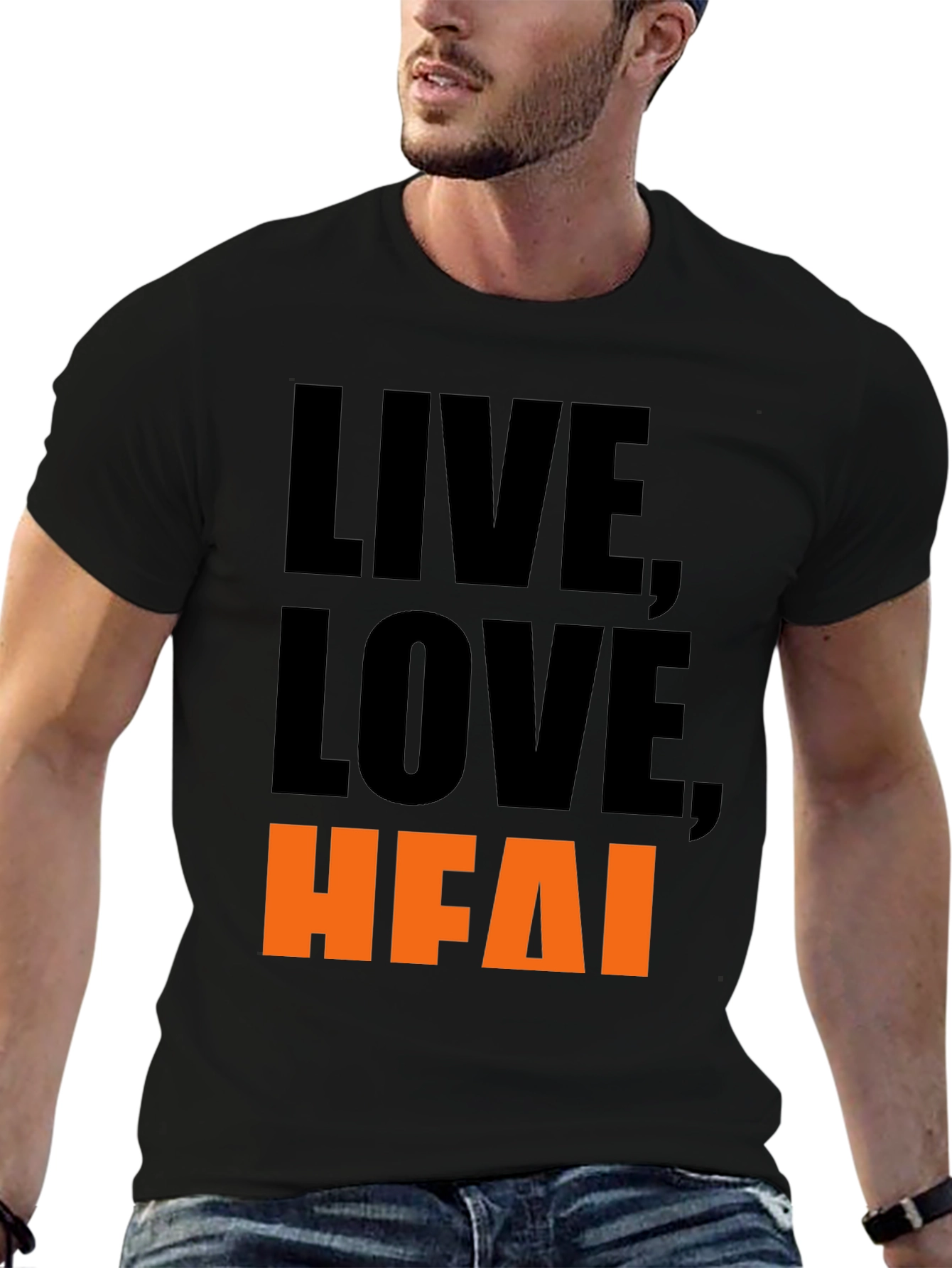 Live Love HFAI Black Graphic Tee