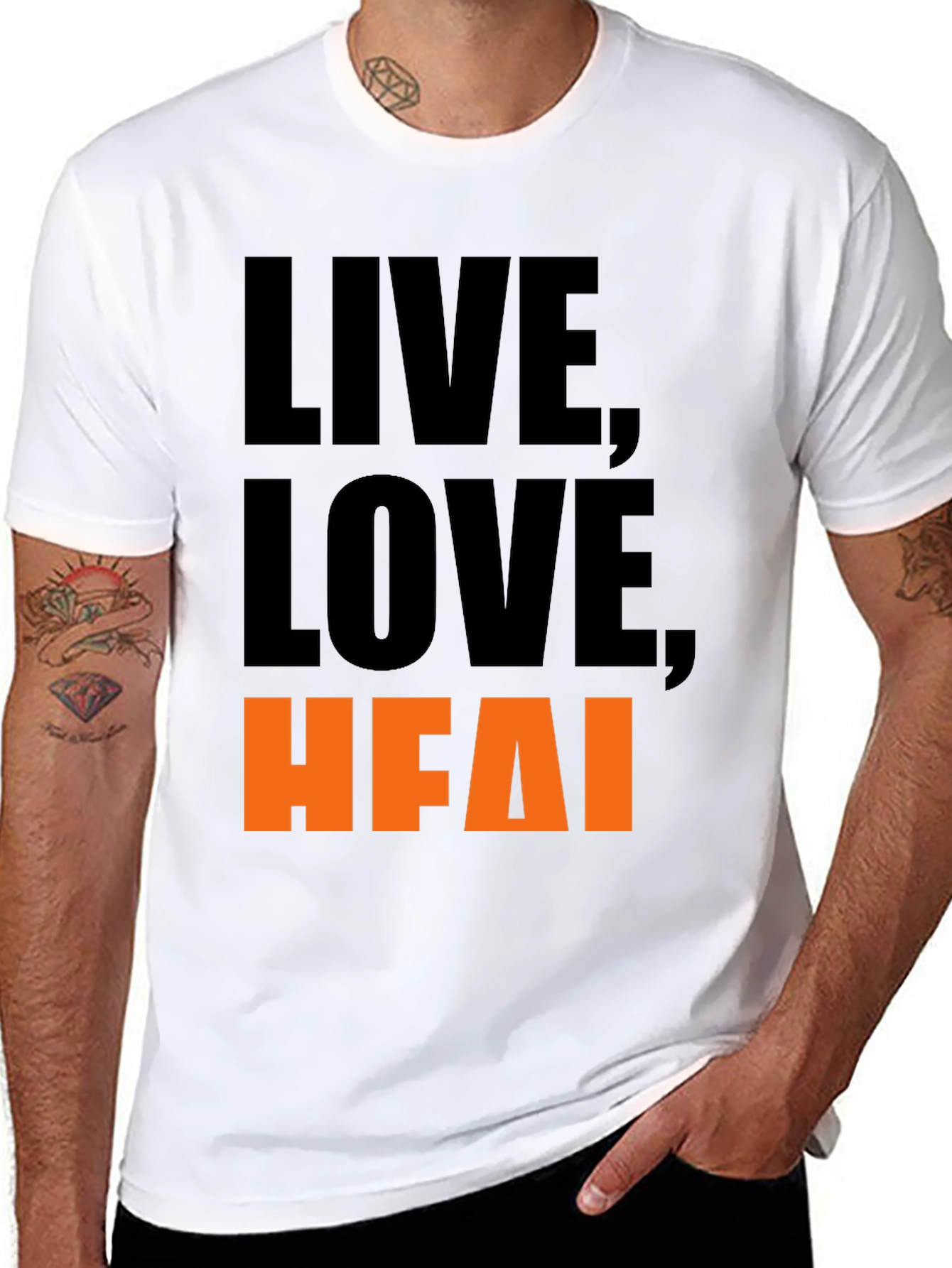 Live Love HFAI Black Graphic Tee