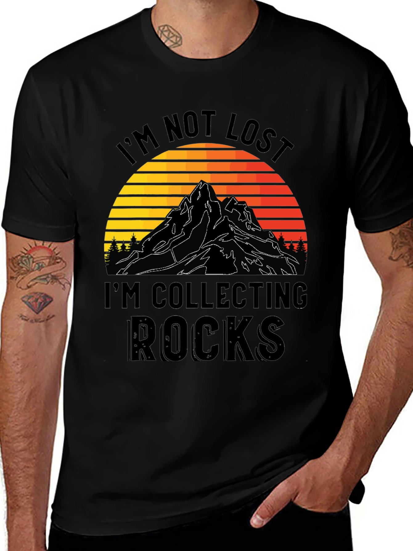 Im Not Lost Im Collecting Rocks Graphic Tee
