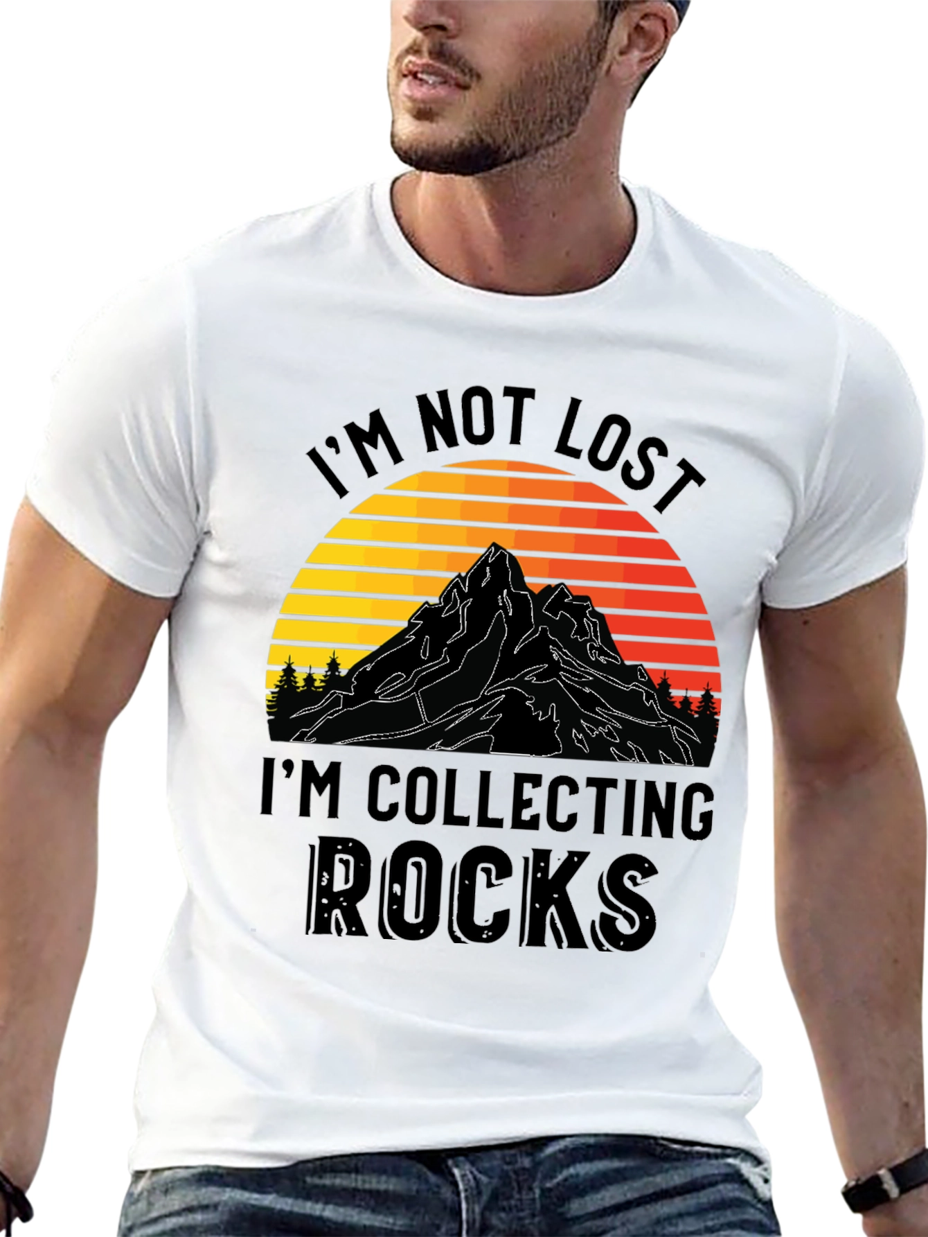 Im Not Lost Im Collecting Rocks Graphic Tee