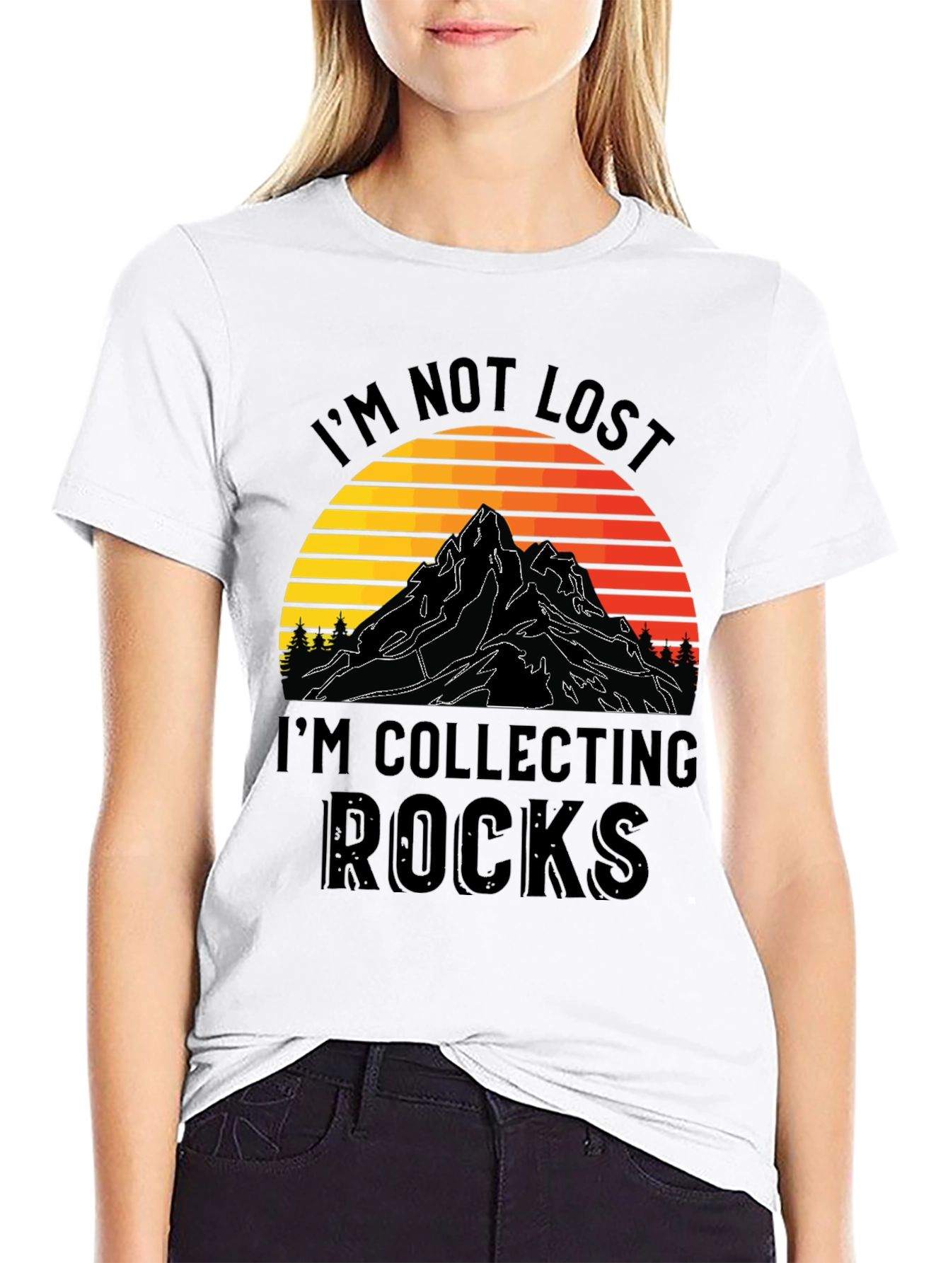 Im Not Lost Im Collecting Rocks Graphic Tee