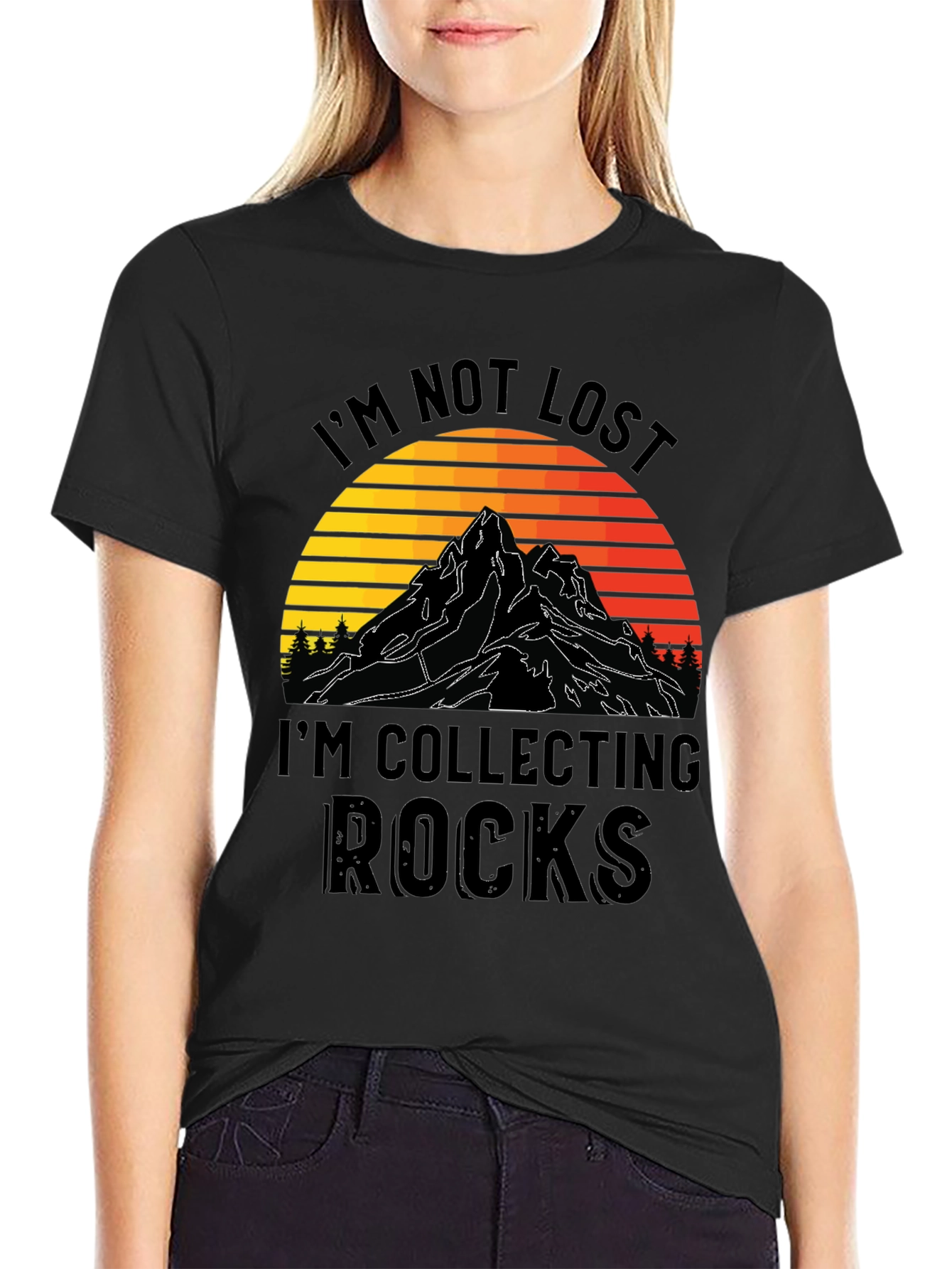 Im Not Lost Im Collecting Rocks Graphic Tee