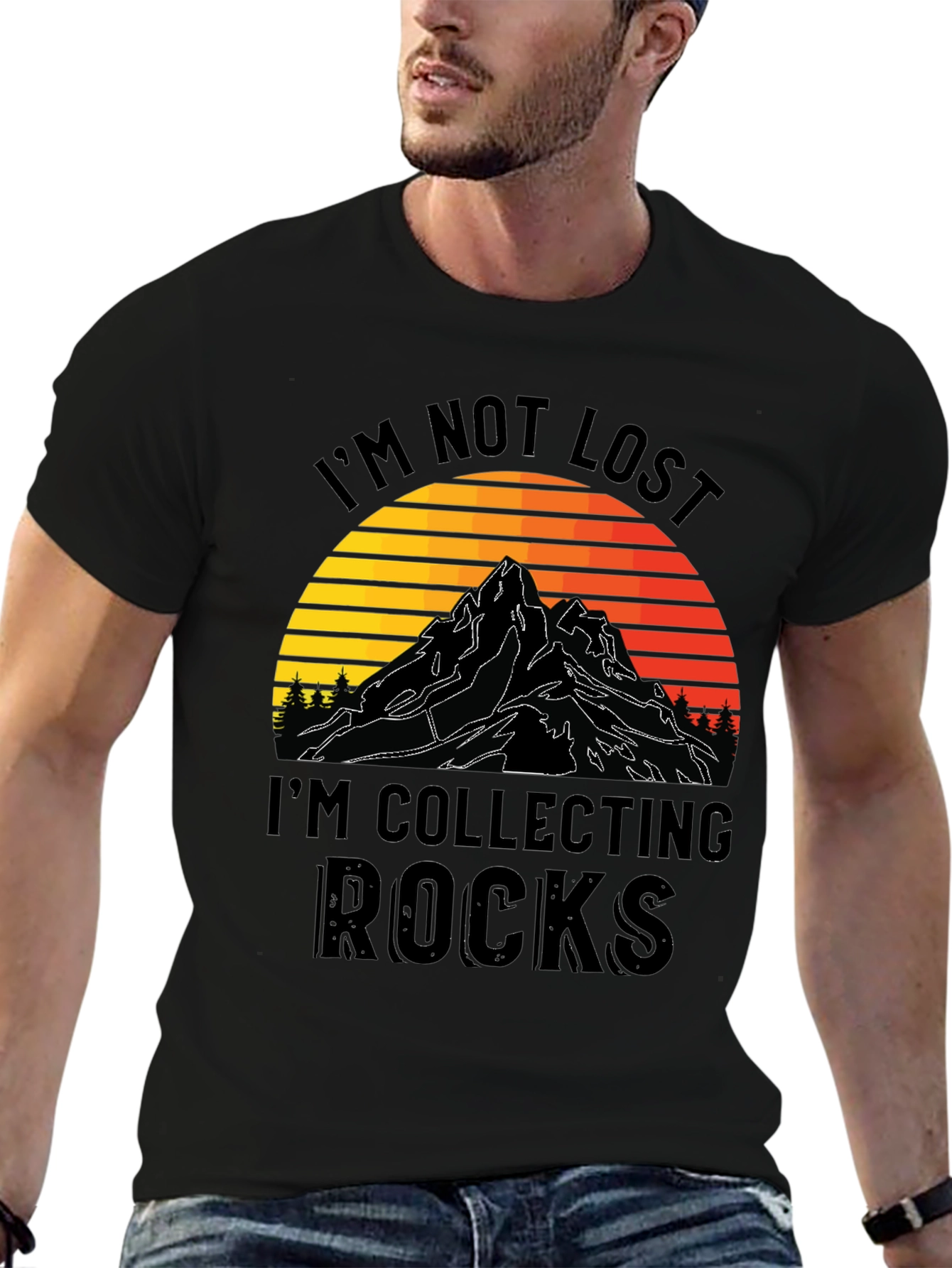 Im Not Lost Im Collecting Rocks Graphic Tee