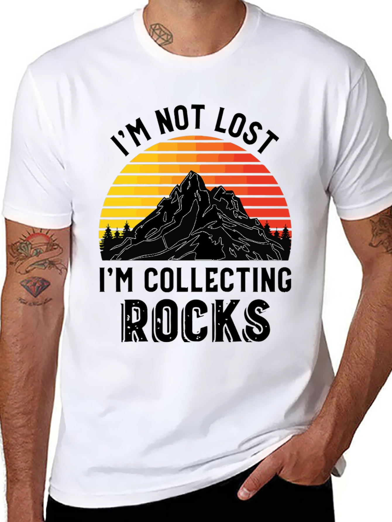 Im Not Lost Im Collecting Rocks Graphic Tee