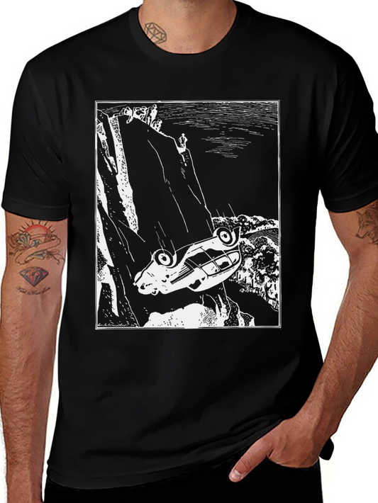 Cliffside Car Crash Graphic Tee
