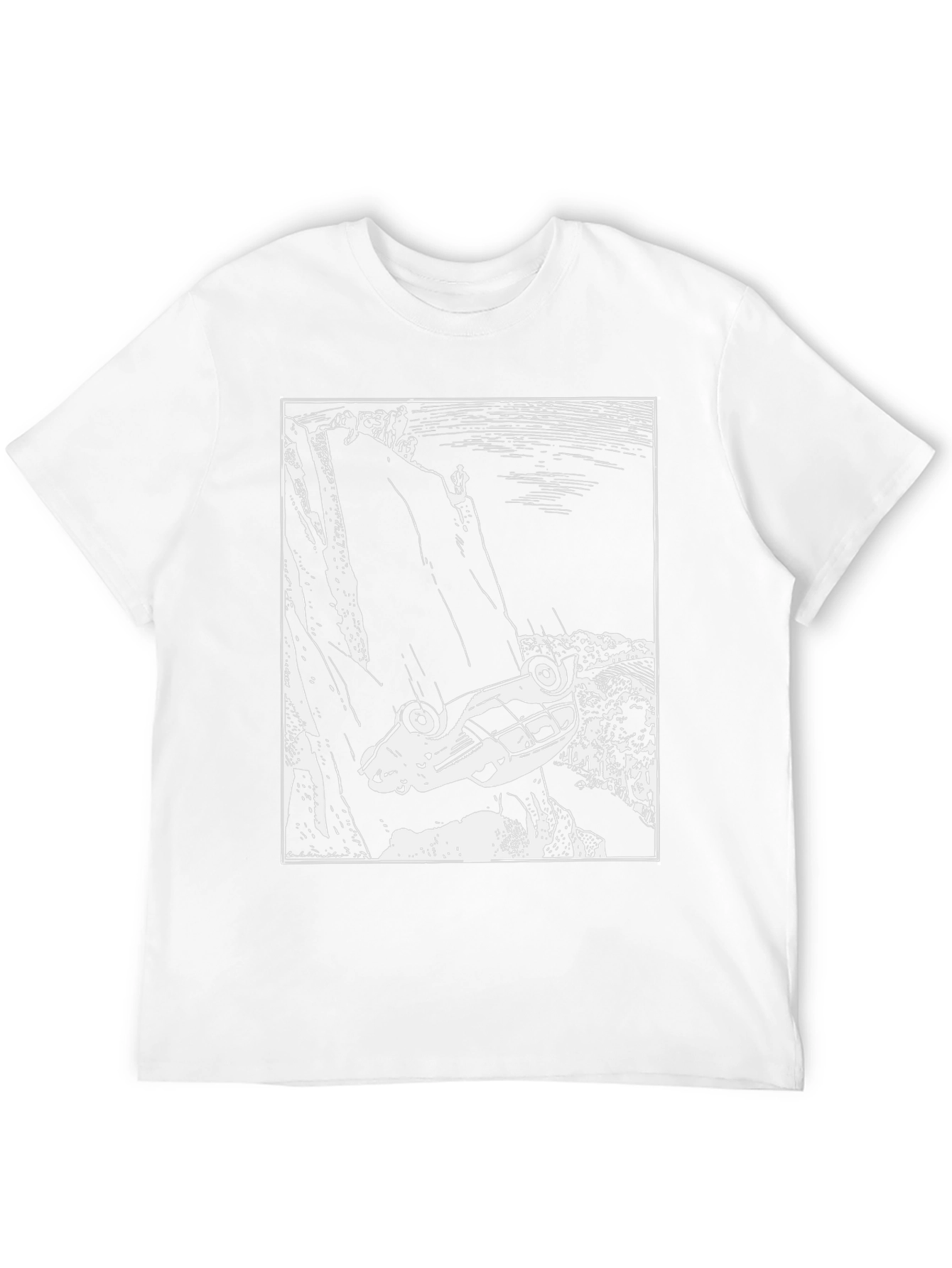 Cliffside Car Crash Graphic Tee