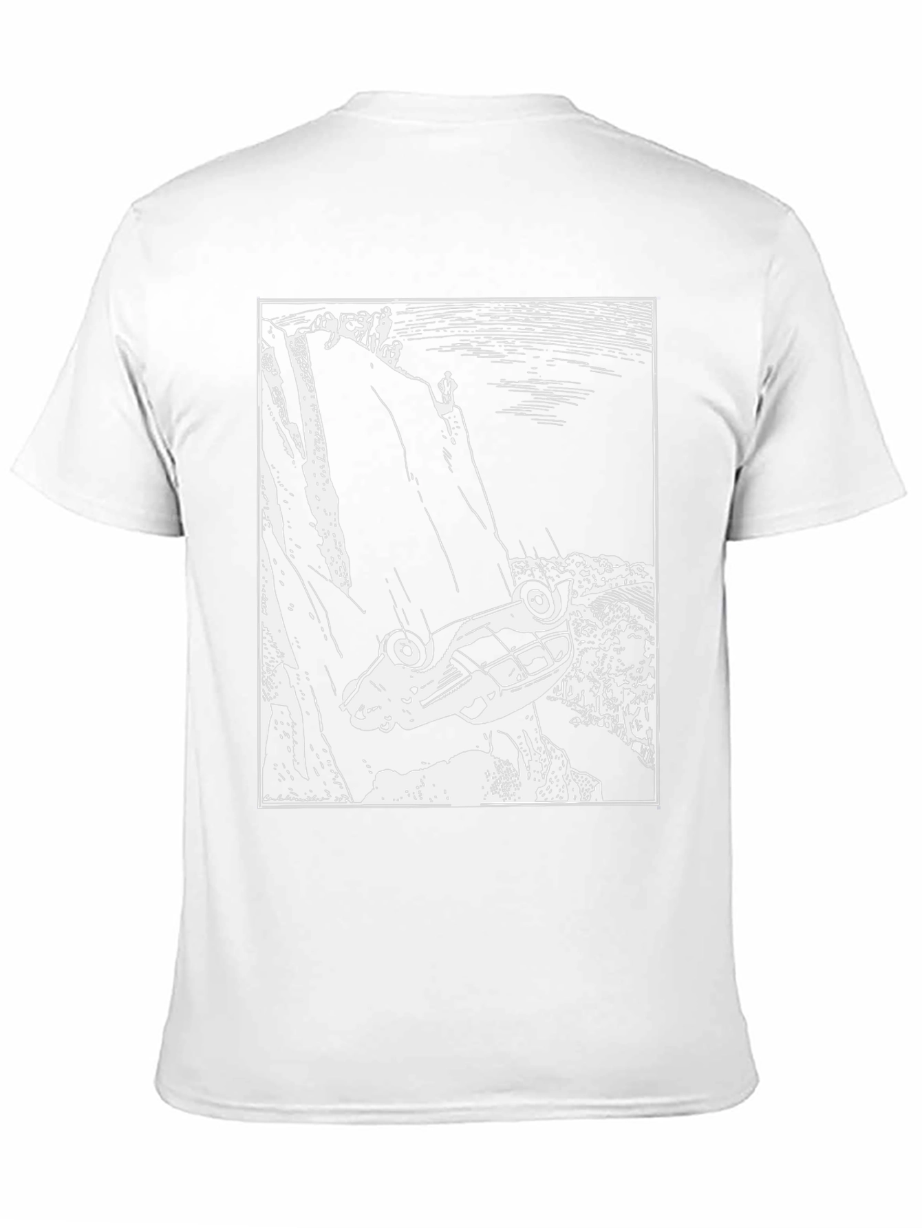 Cliffside Car Crash Graphic Tee