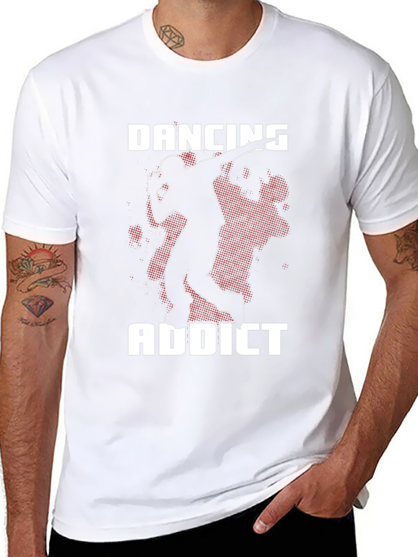 Dancing Addict Graphic Tee - Black Cotton Shirt