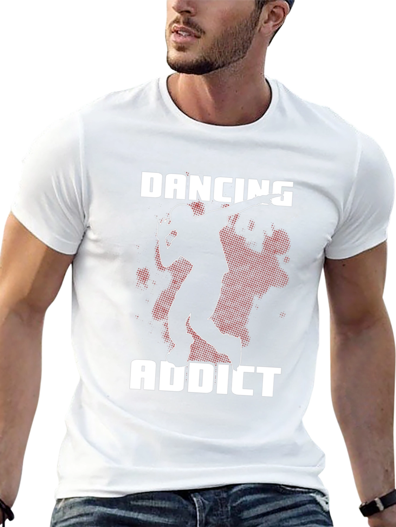 Dancing Addict Graphic Tee - Black Cotton Shirt