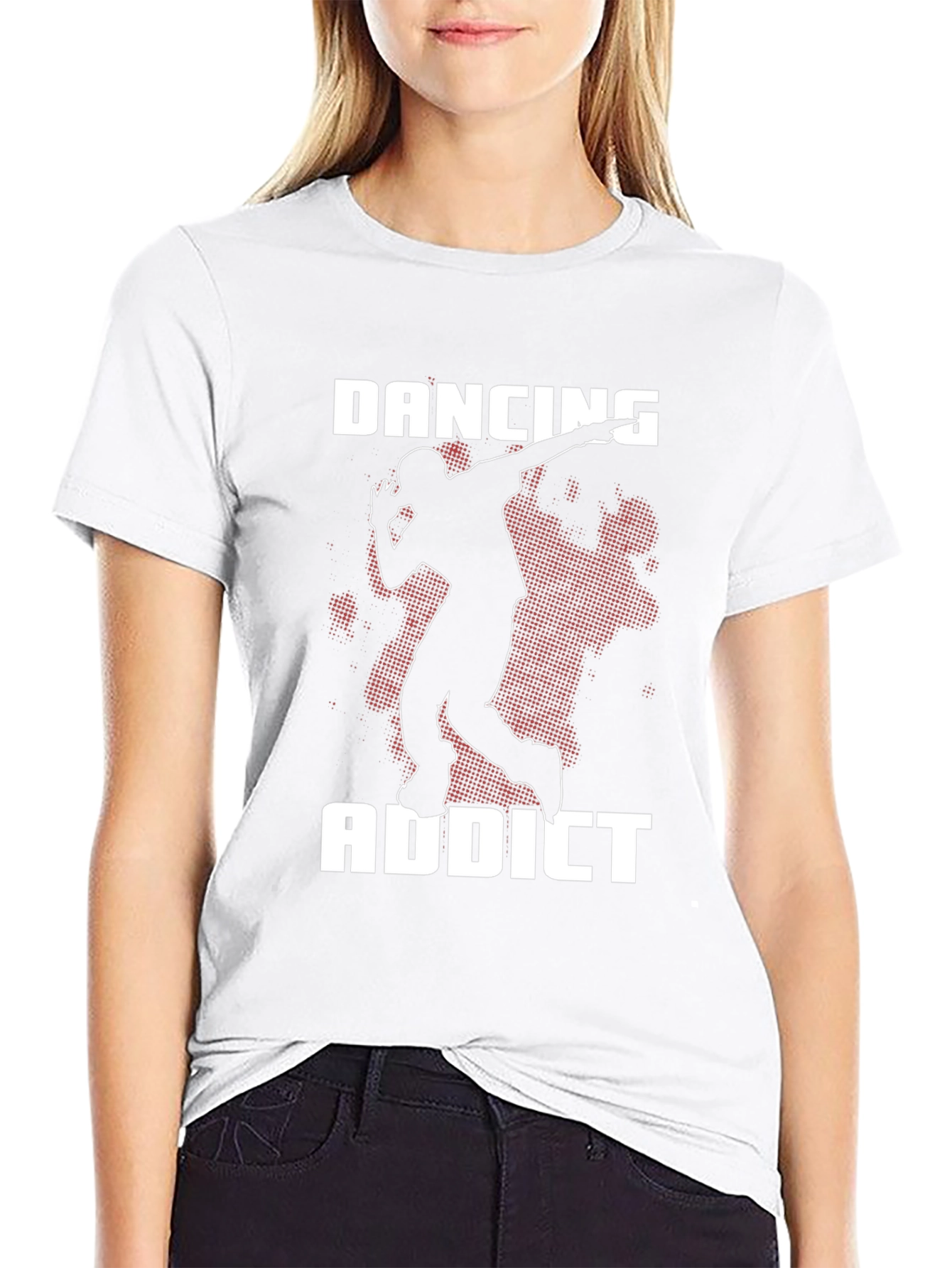 Dancing Addict Graphic Tee - Black Cotton Shirt