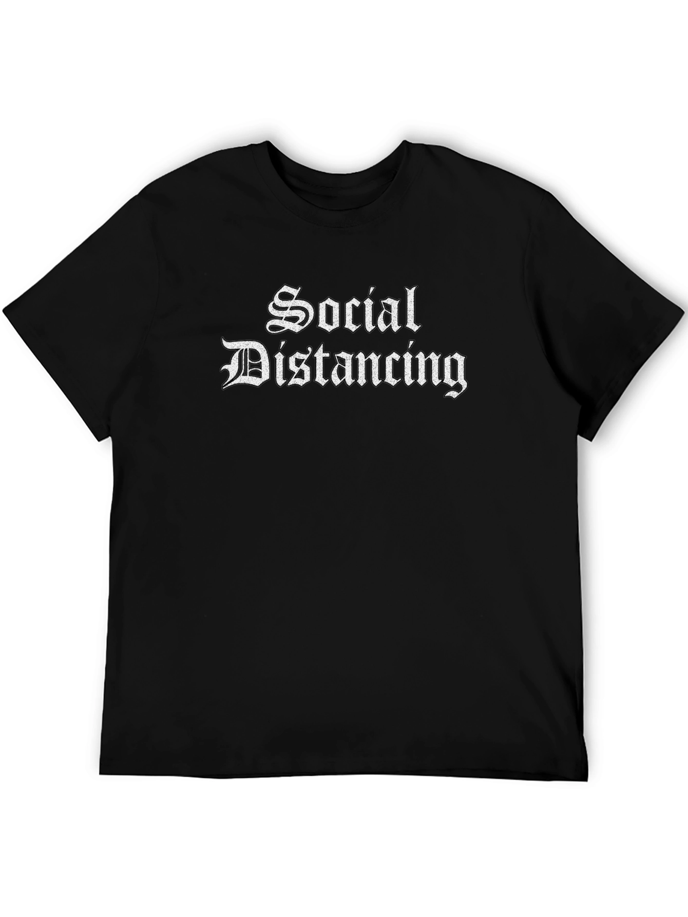 Social Distancing Black T-Shirt