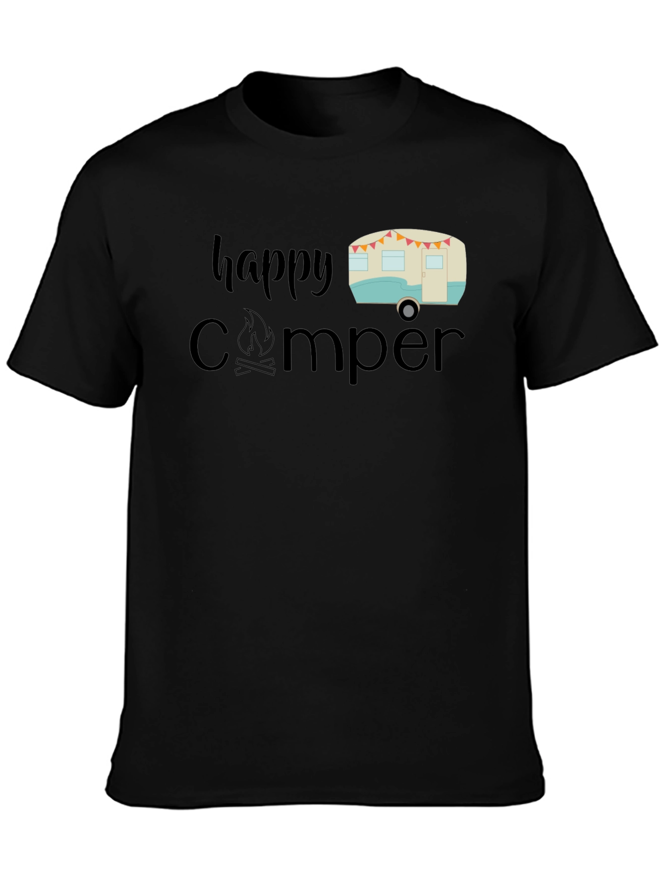Happy Camper Graphic Tee - Camping Lover Shirt