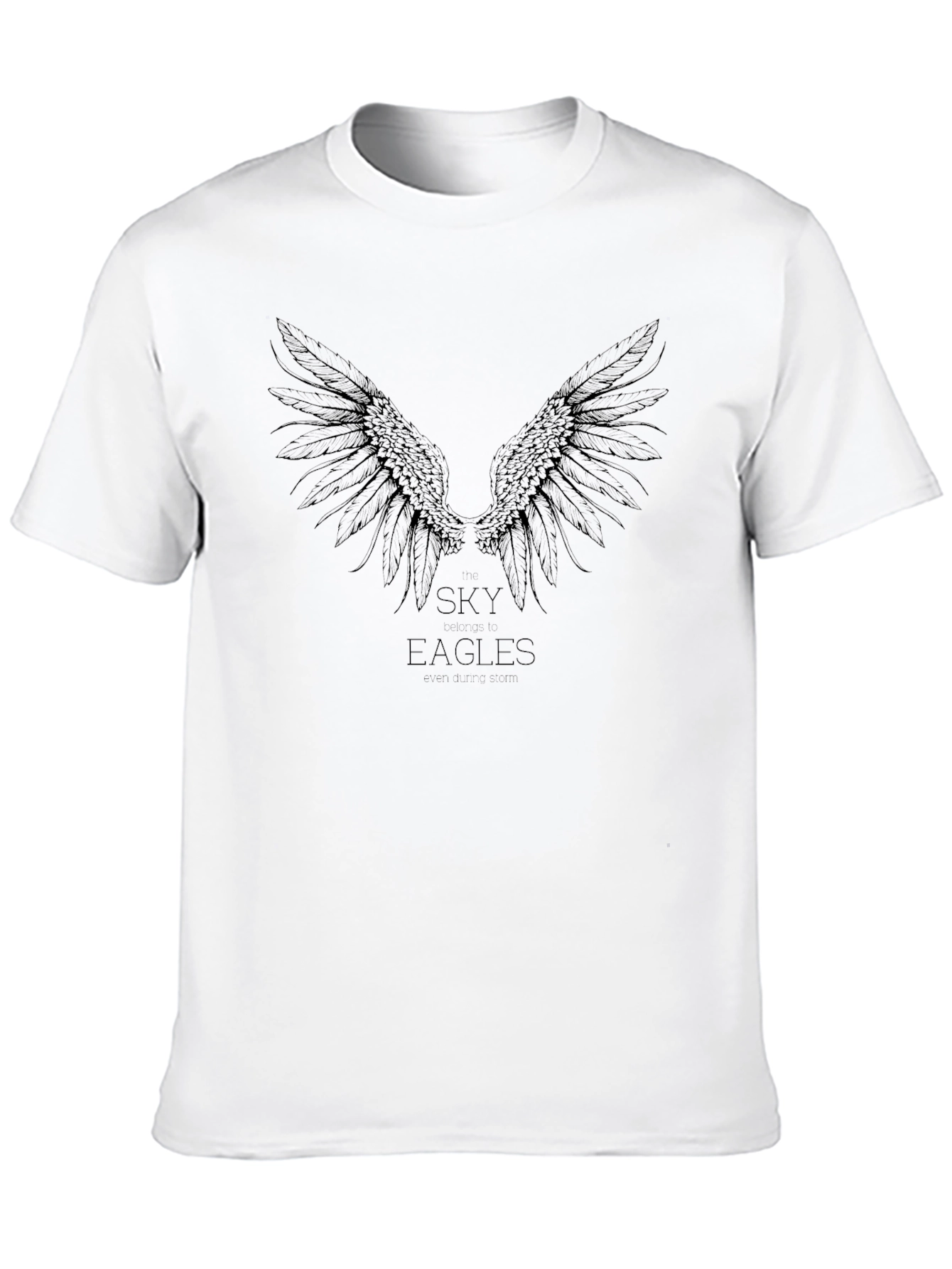 Sky Eagles Graphic Tee - Black Casual T-Shirt