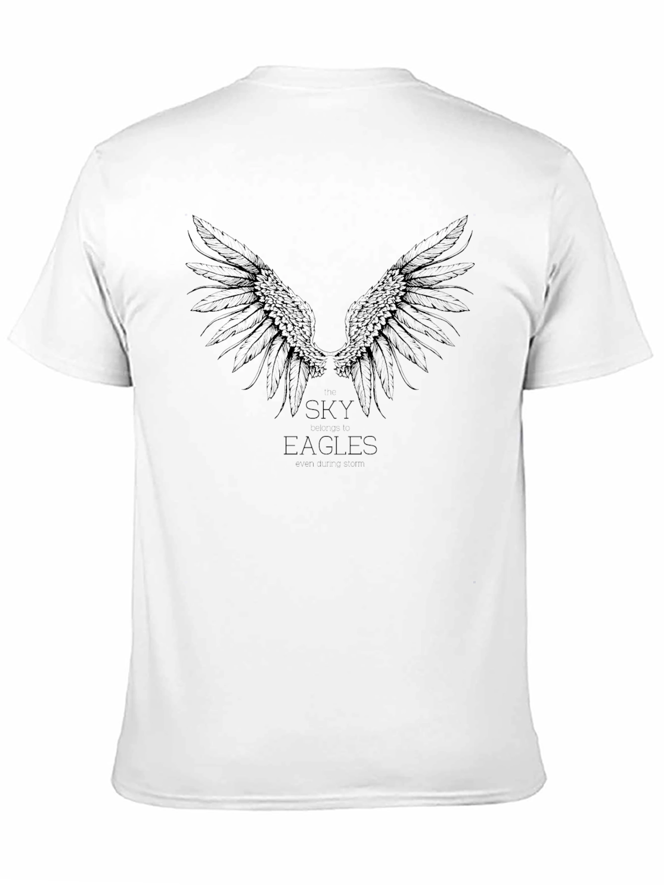 Sky Eagles Graphic Tee - Black Casual T-Shirt