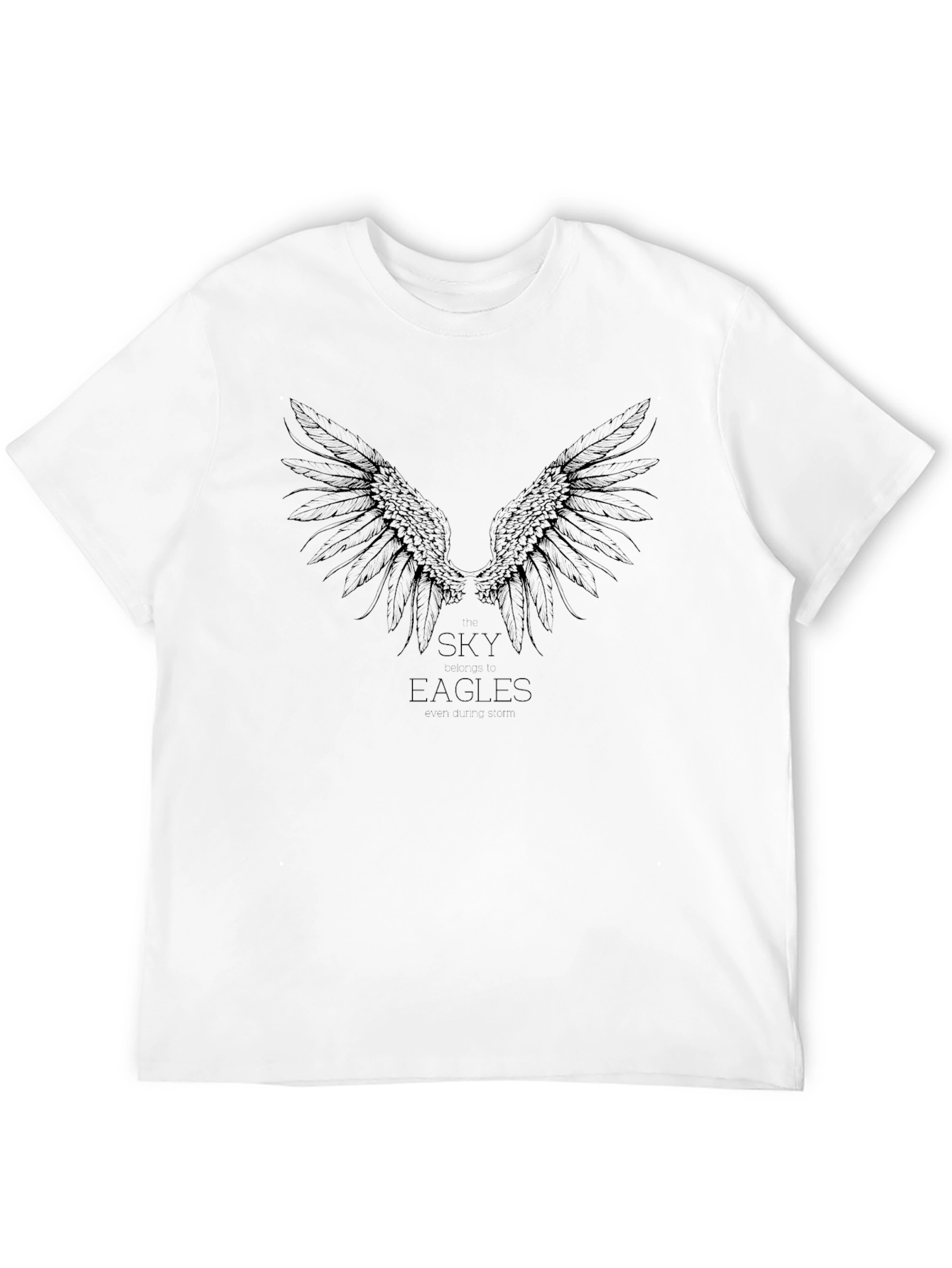 Sky Eagles Graphic Tee - Black Casual T-Shirt