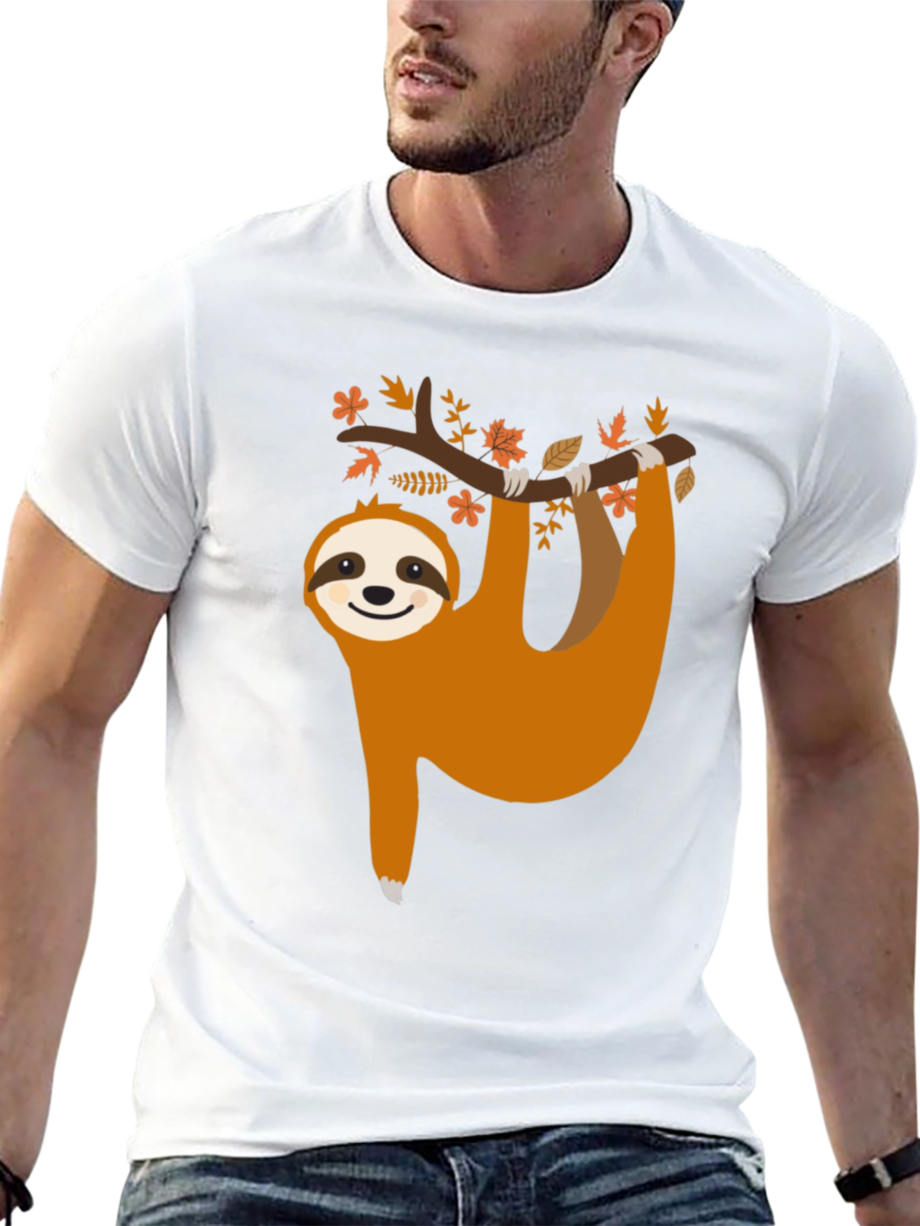 Cute Sloth Hanging from Tree T-Shirt - Unisex