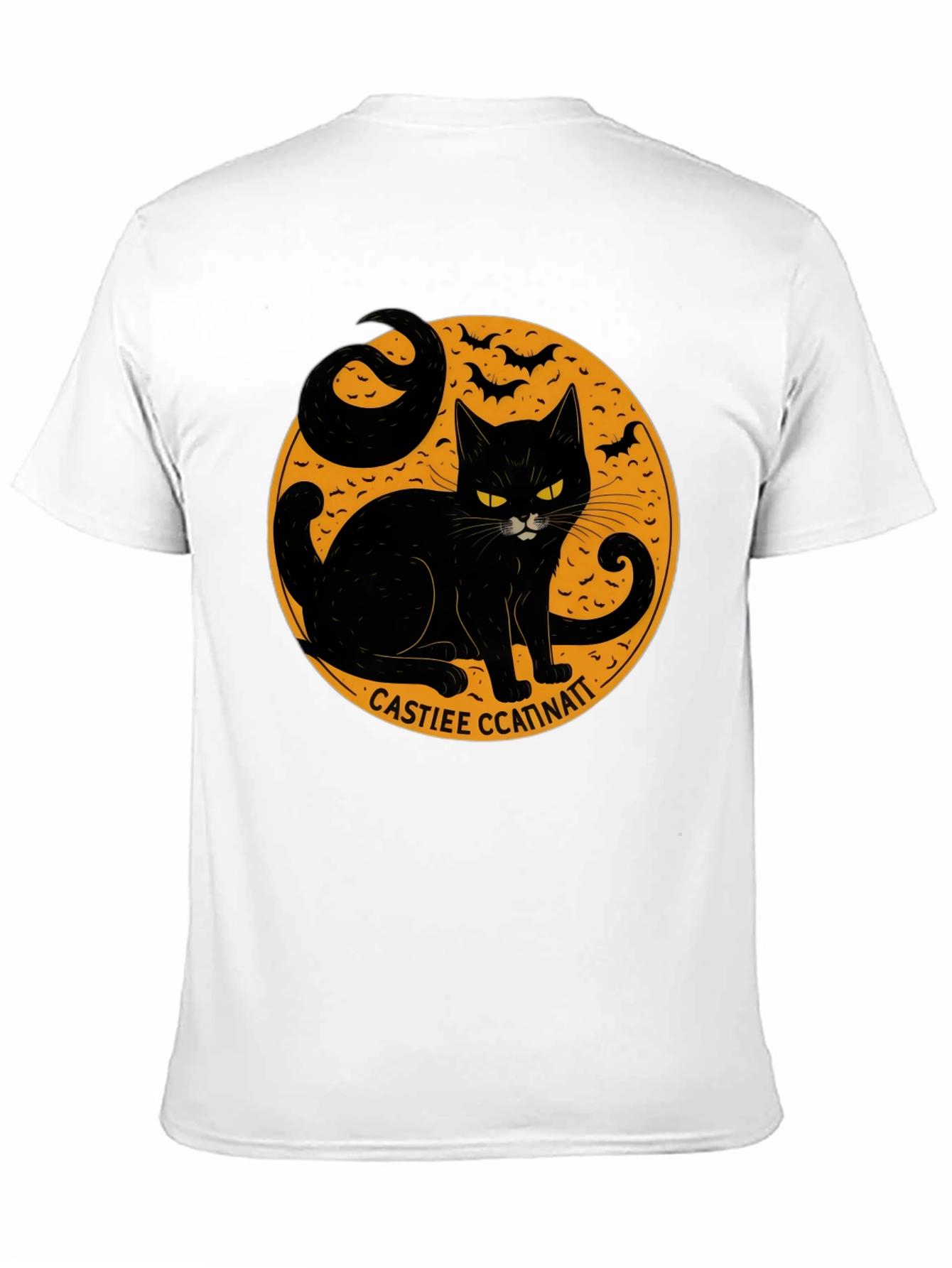 Halloween Black Cat Graphic T-Shirt