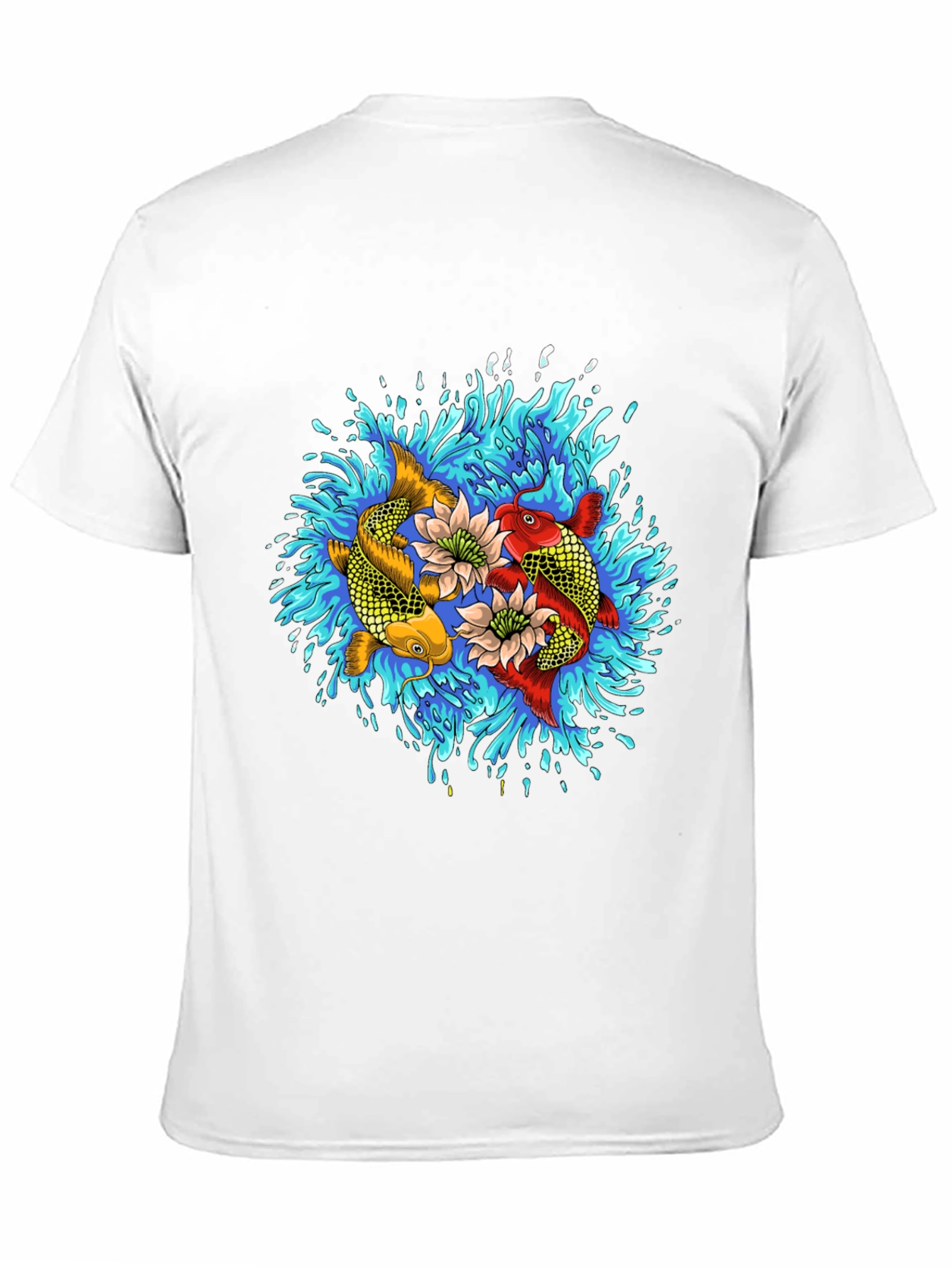 Koi Fish Graphic T-Shirt - Artistic Water Design