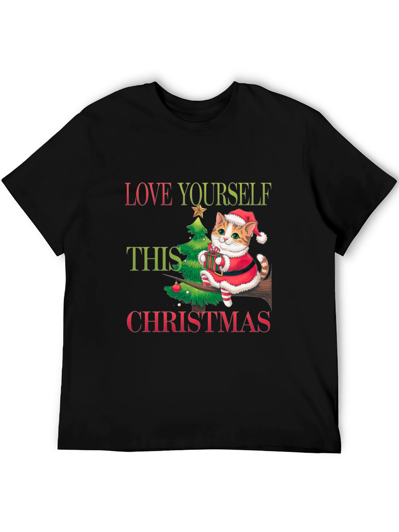 Love Yourself This Christmas Cat T-Shirt