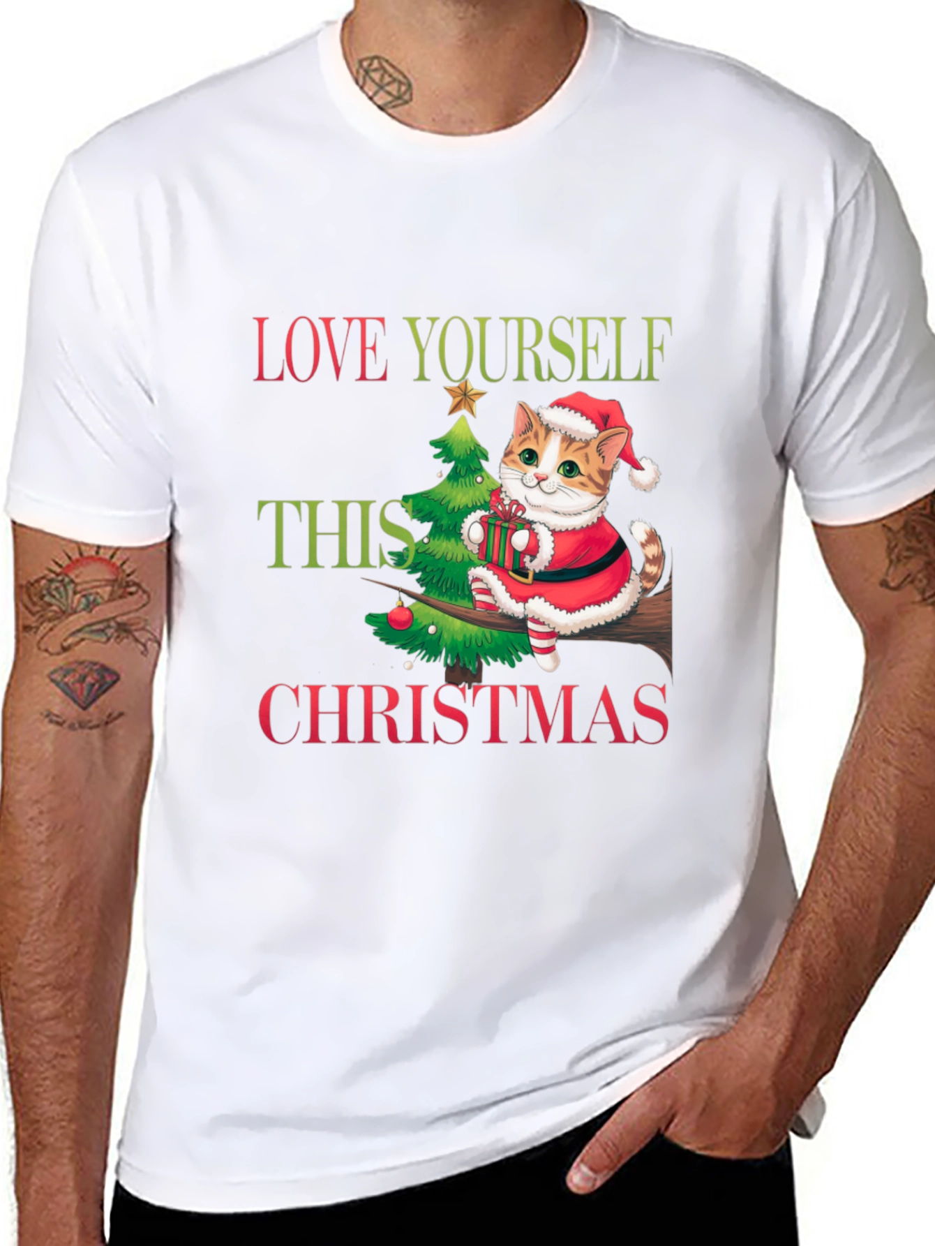 Love Yourself This Christmas Cat T-Shirt