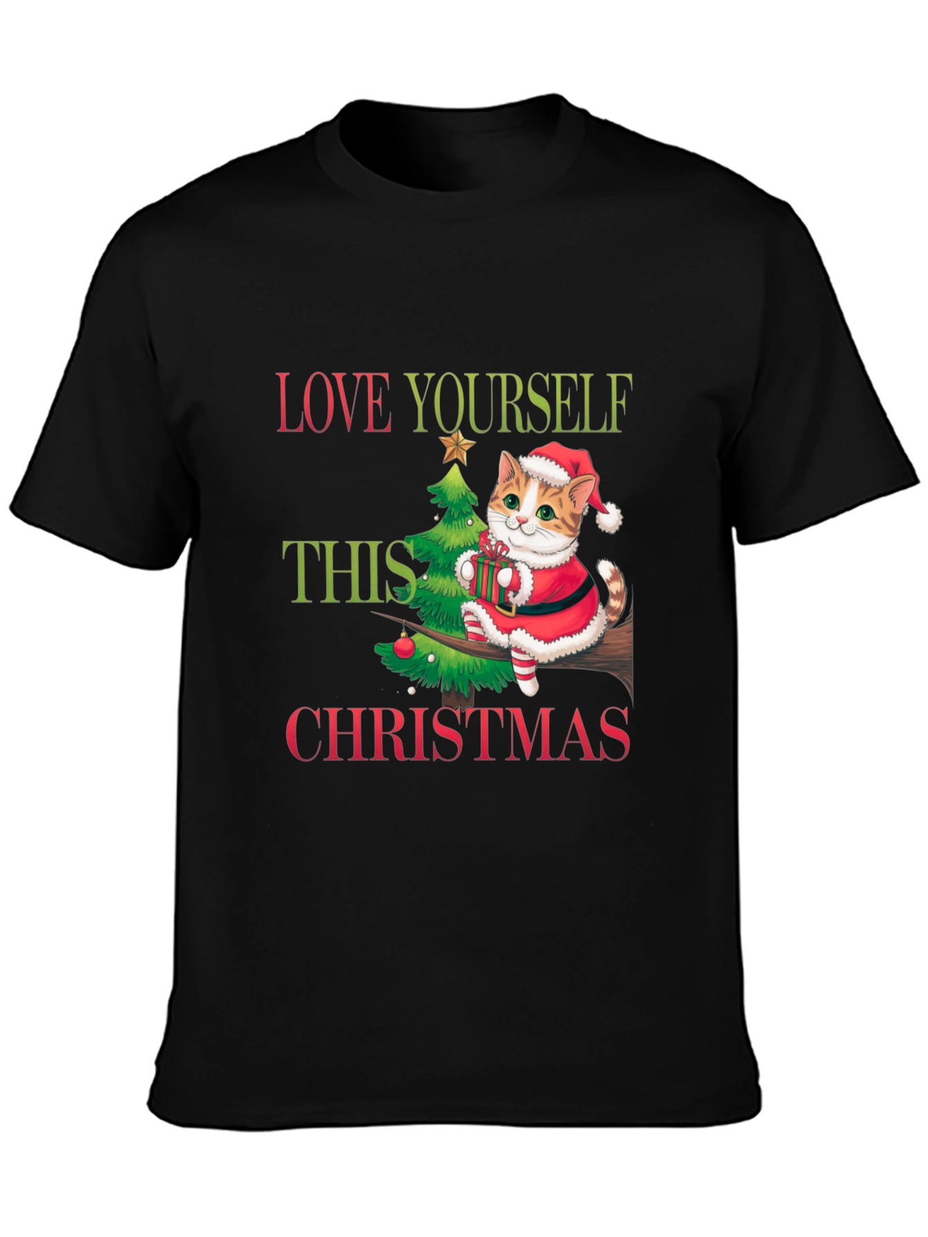 Love Yourself This Christmas Cat T-Shirt