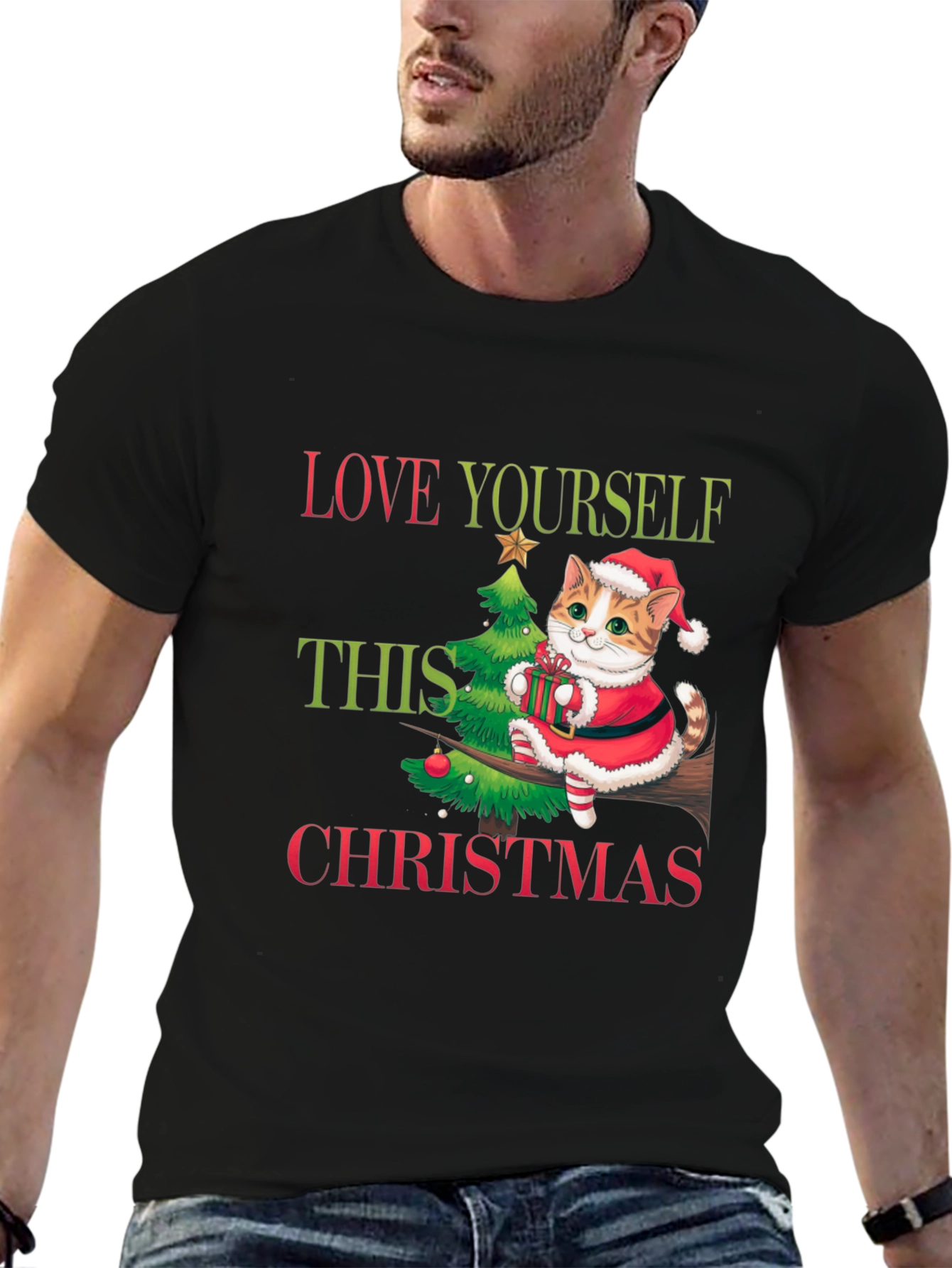 Love Yourself This Christmas Cat T-Shirt