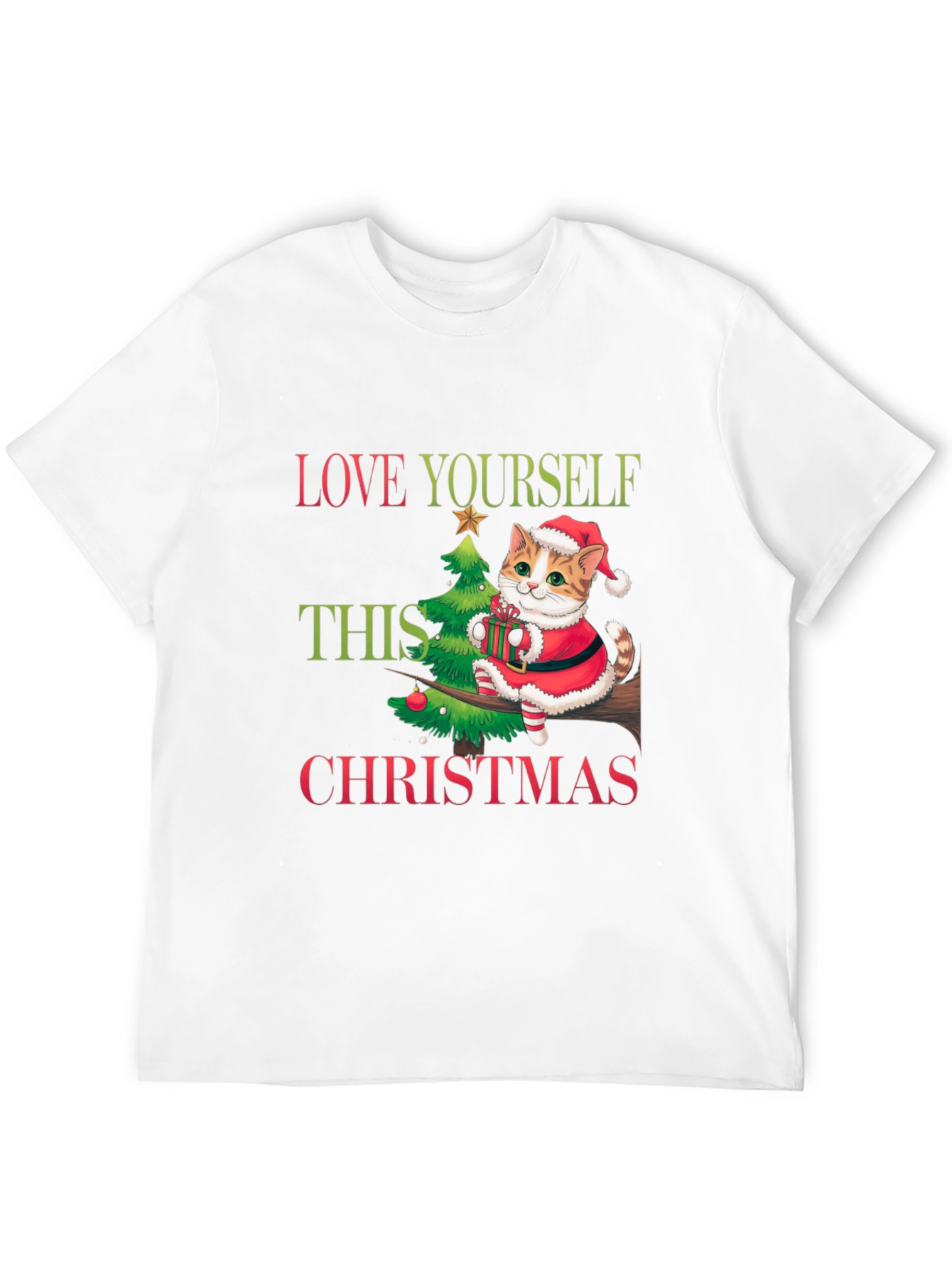 Love Yourself This Christmas Cat T-Shirt