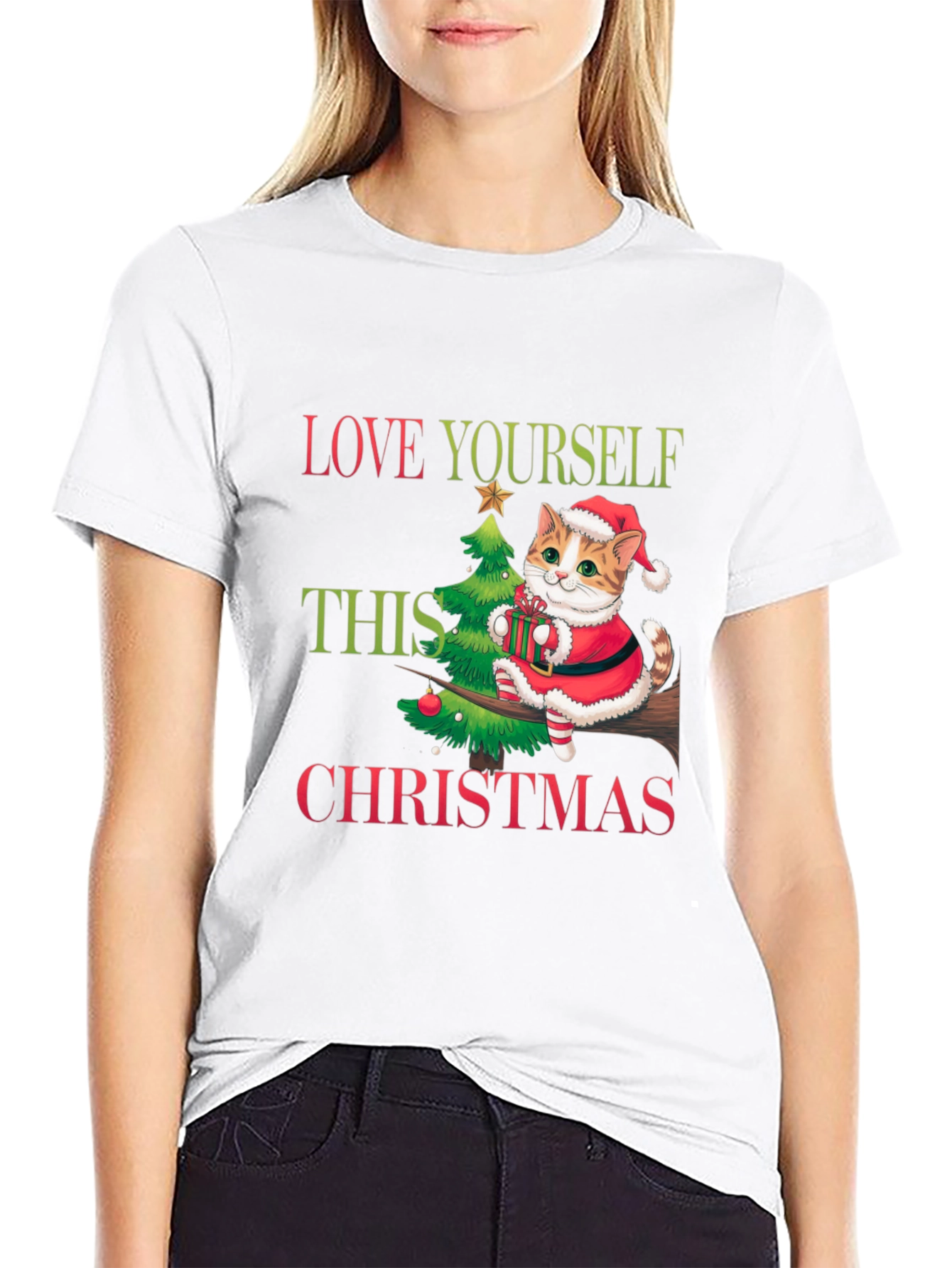 Love Yourself This Christmas Cat T-Shirt