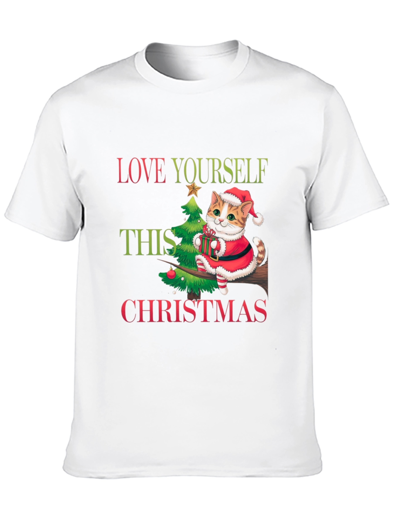 Love Yourself This Christmas Cat T-Shirt