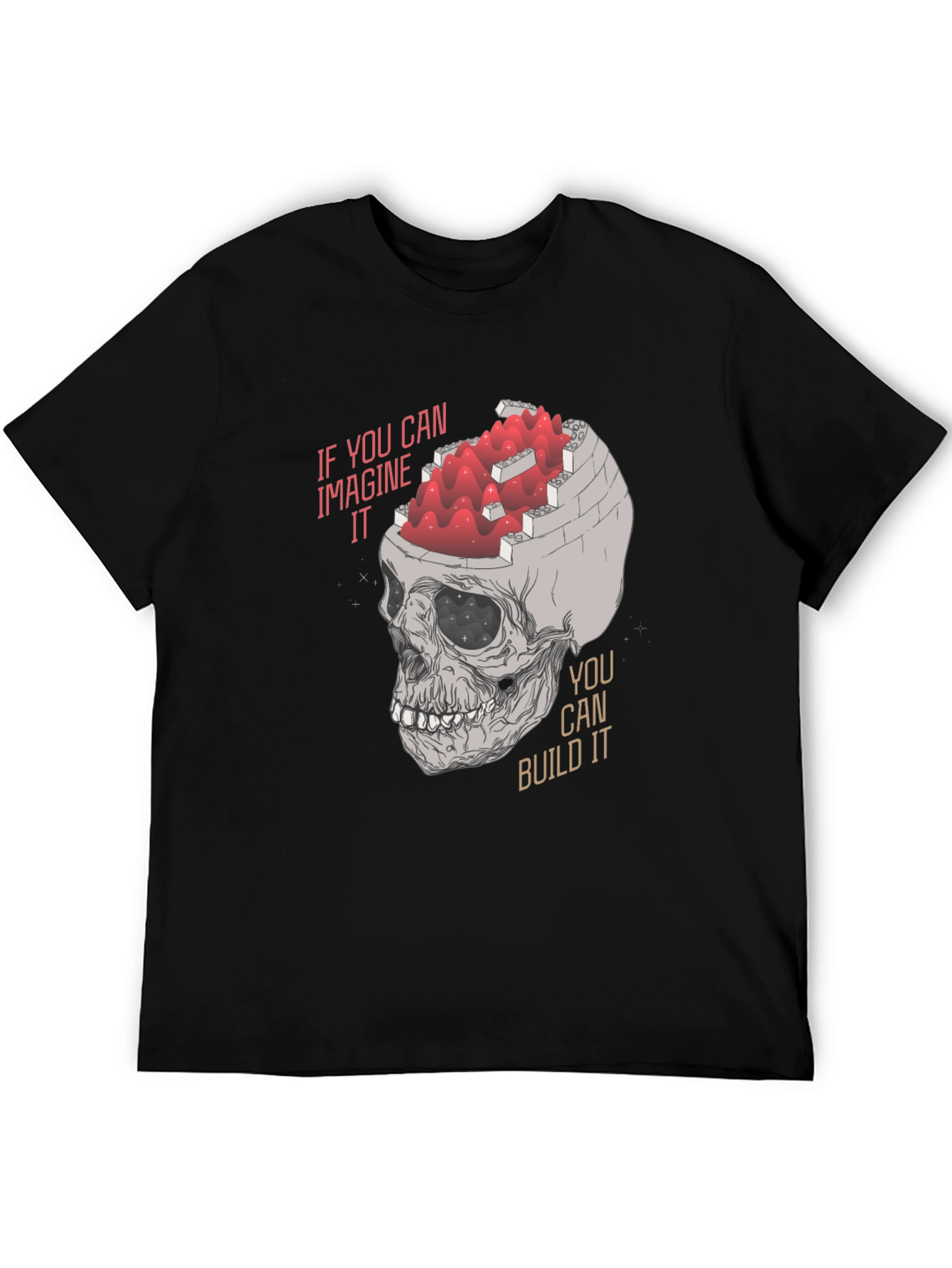 Imaginative Skull Graphic T-Shirt