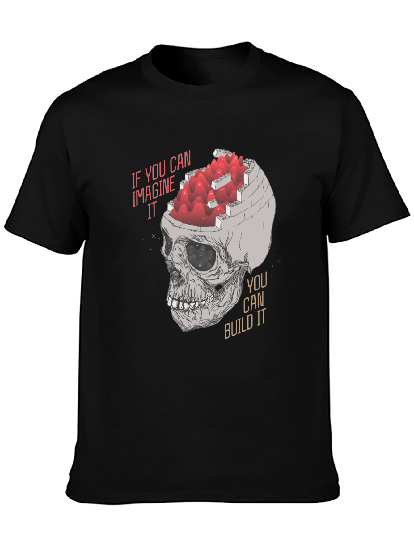 Imaginative Skull Graphic T-Shirt