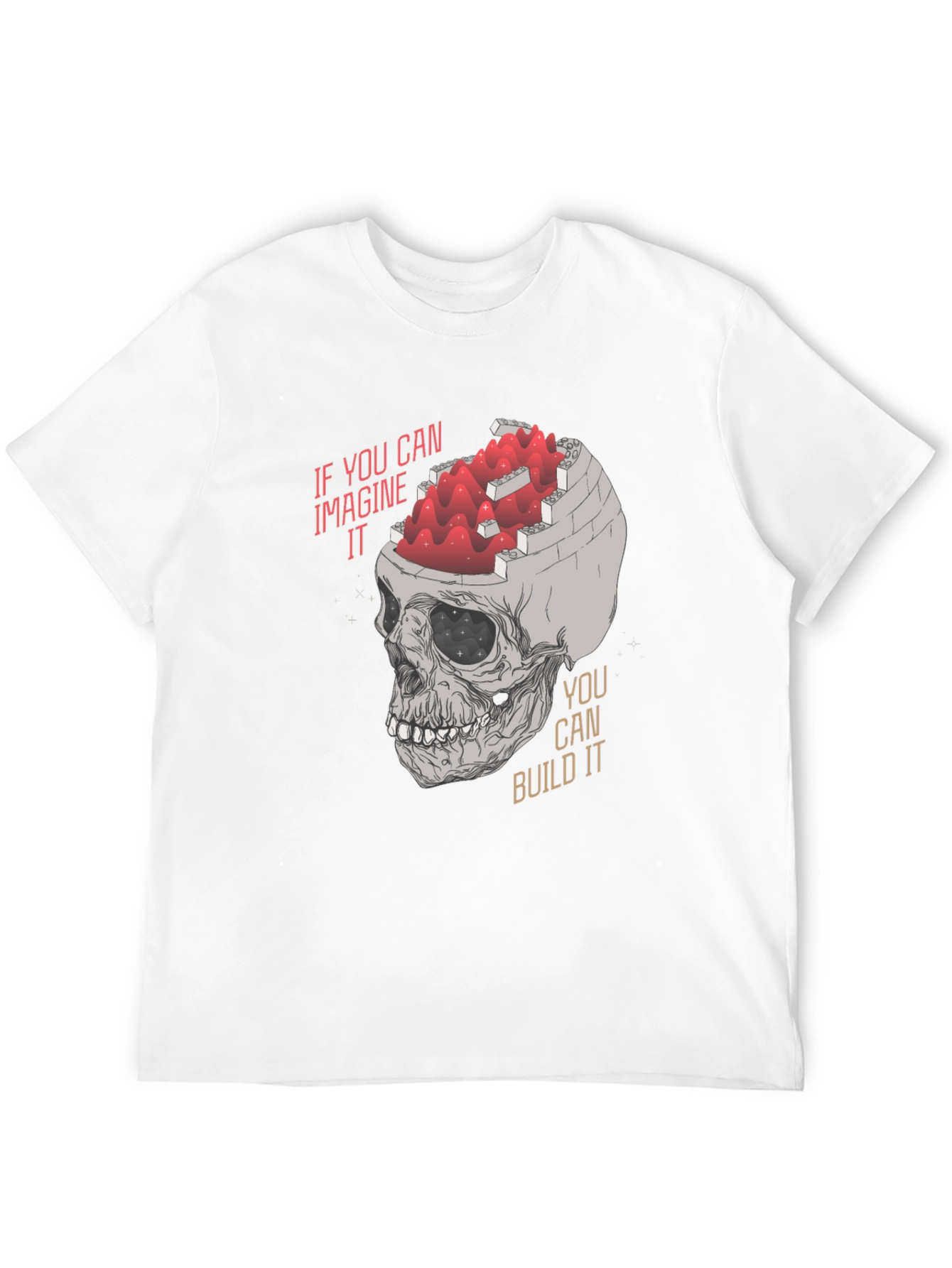 Imaginative Skull Graphic T-Shirt