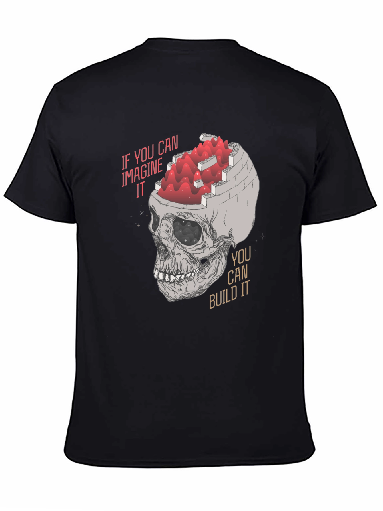 Imaginative Skull Graphic T-Shirt