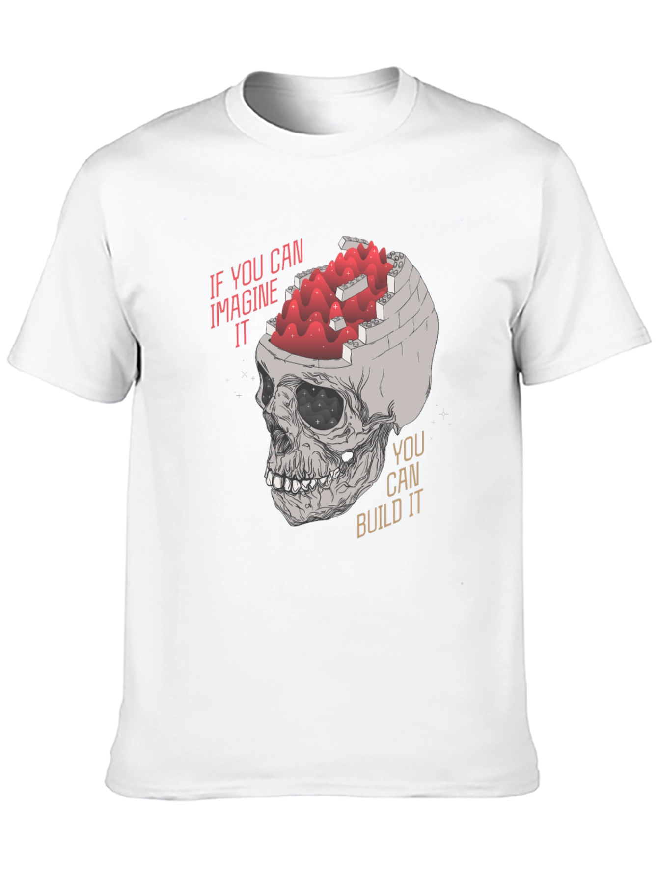 Imaginative Skull Graphic T-Shirt