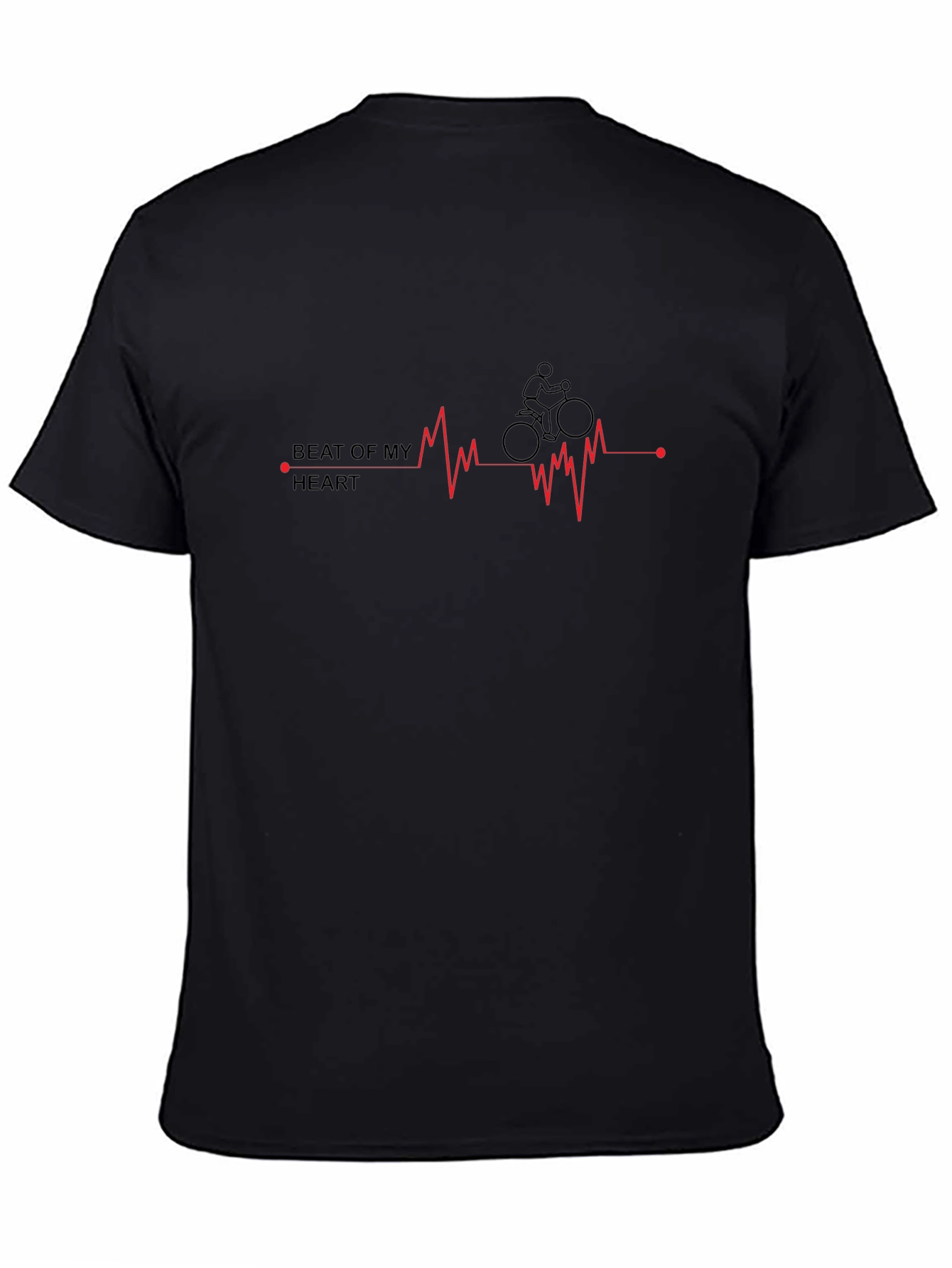 Beat of My Heart Cycling Graphic Tee - Black