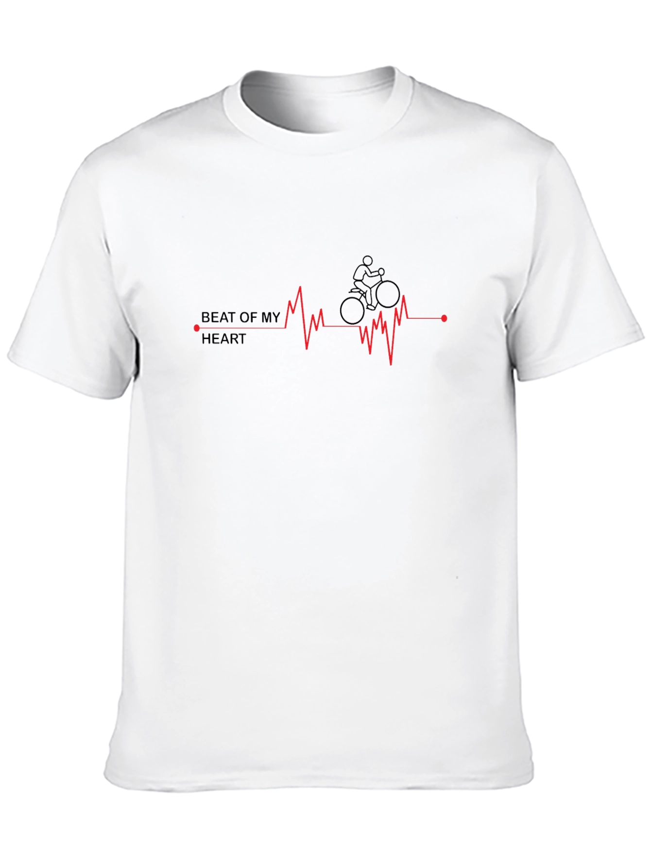 Beat of My Heart Cycling Graphic Tee - Black