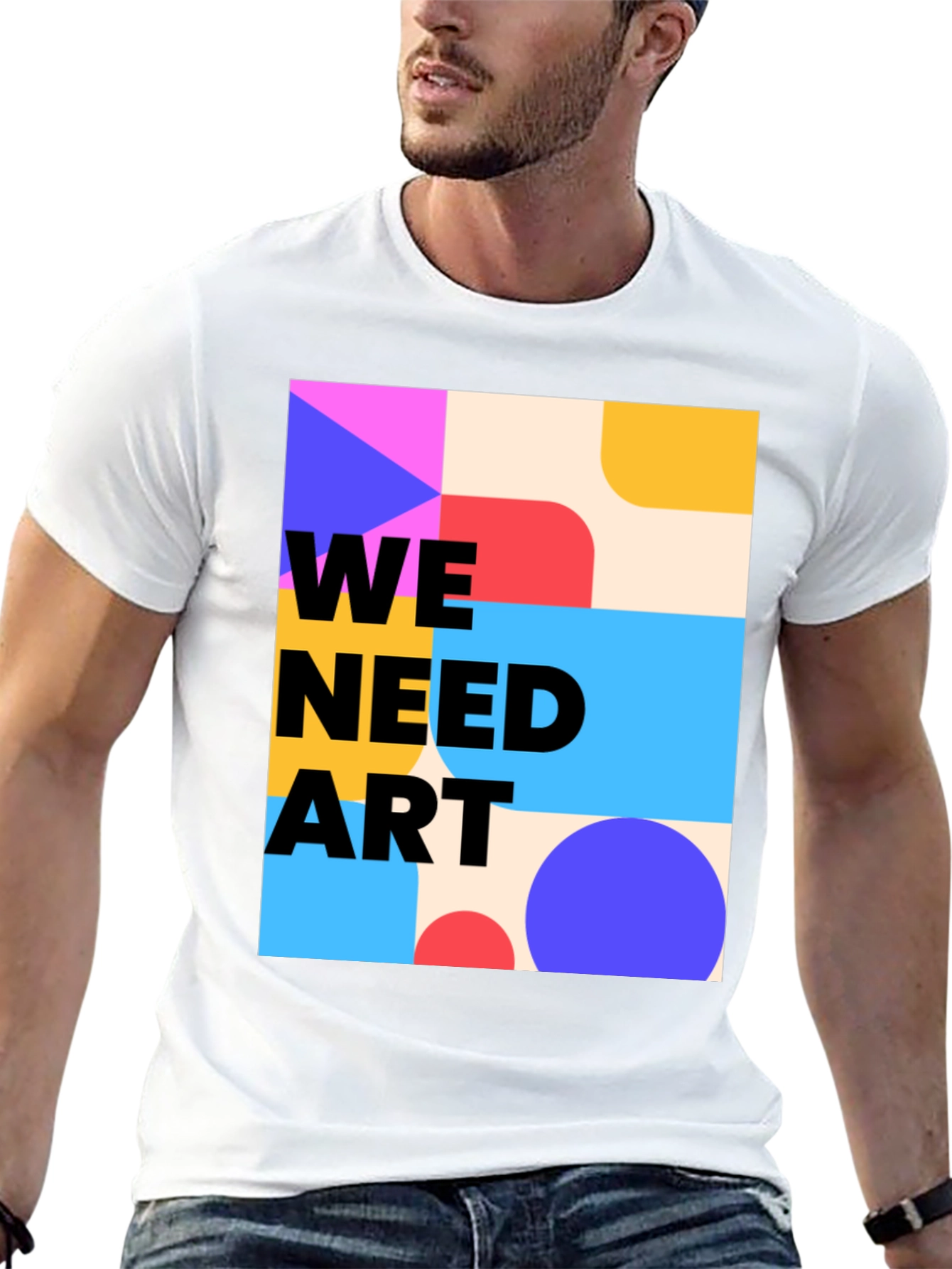 We Need Art Graphic Tee - Modern Abstract Design