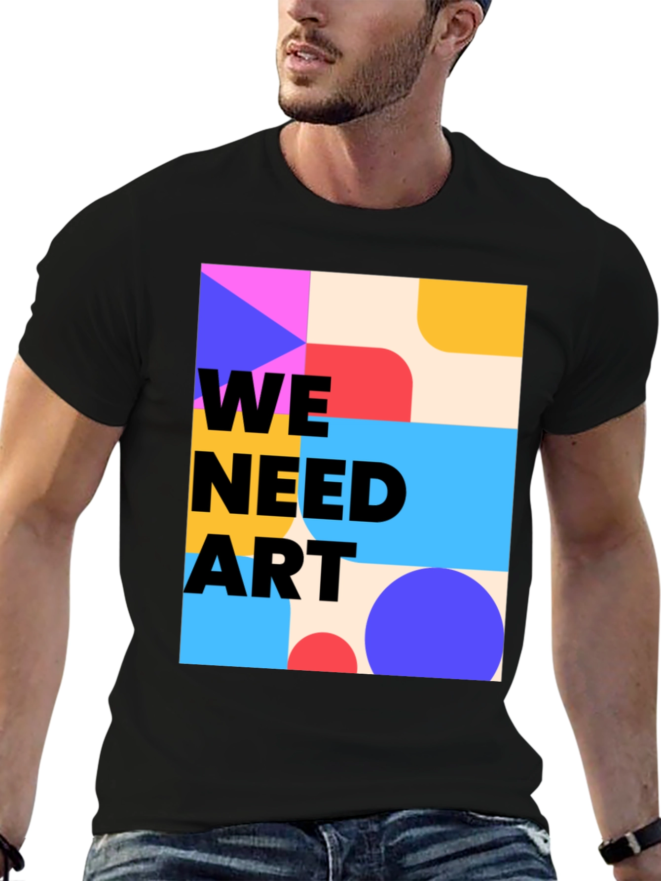 We Need Art Graphic Tee - Modern Abstract Design