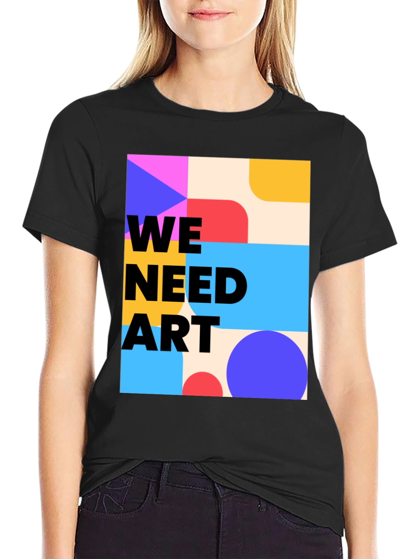 We Need Art Graphic Tee - Modern Abstract Design