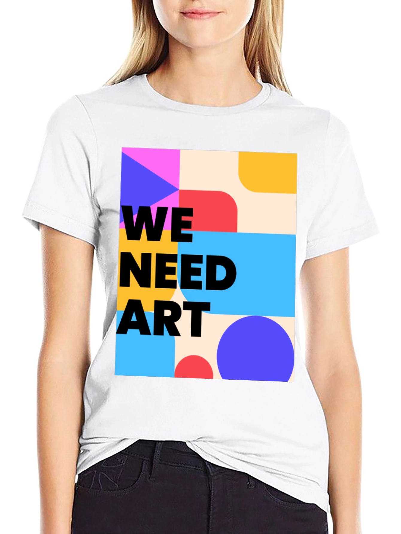 We Need Art Graphic Tee - Modern Abstract Design