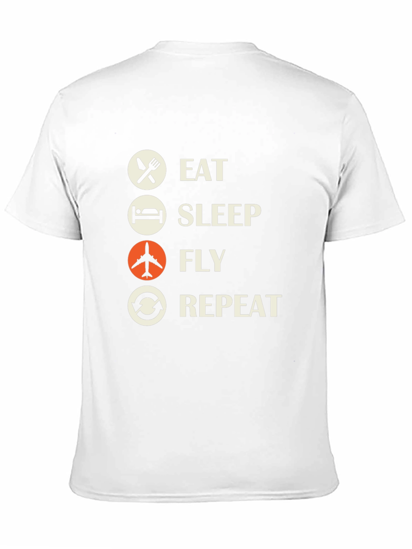 Eat Sleep Fly Repeat Graphic Tee - Aviation T-Shirt