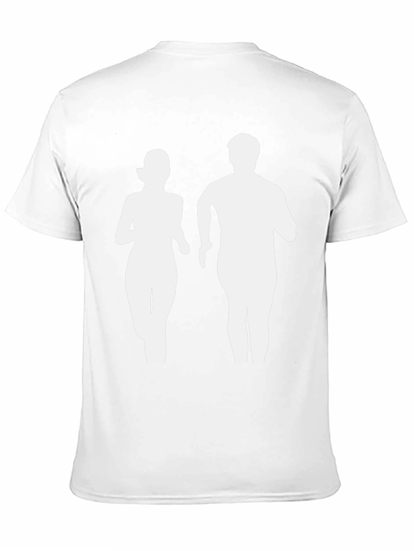Runner Couple Graphic Tee - Black Cotton T-Shirt