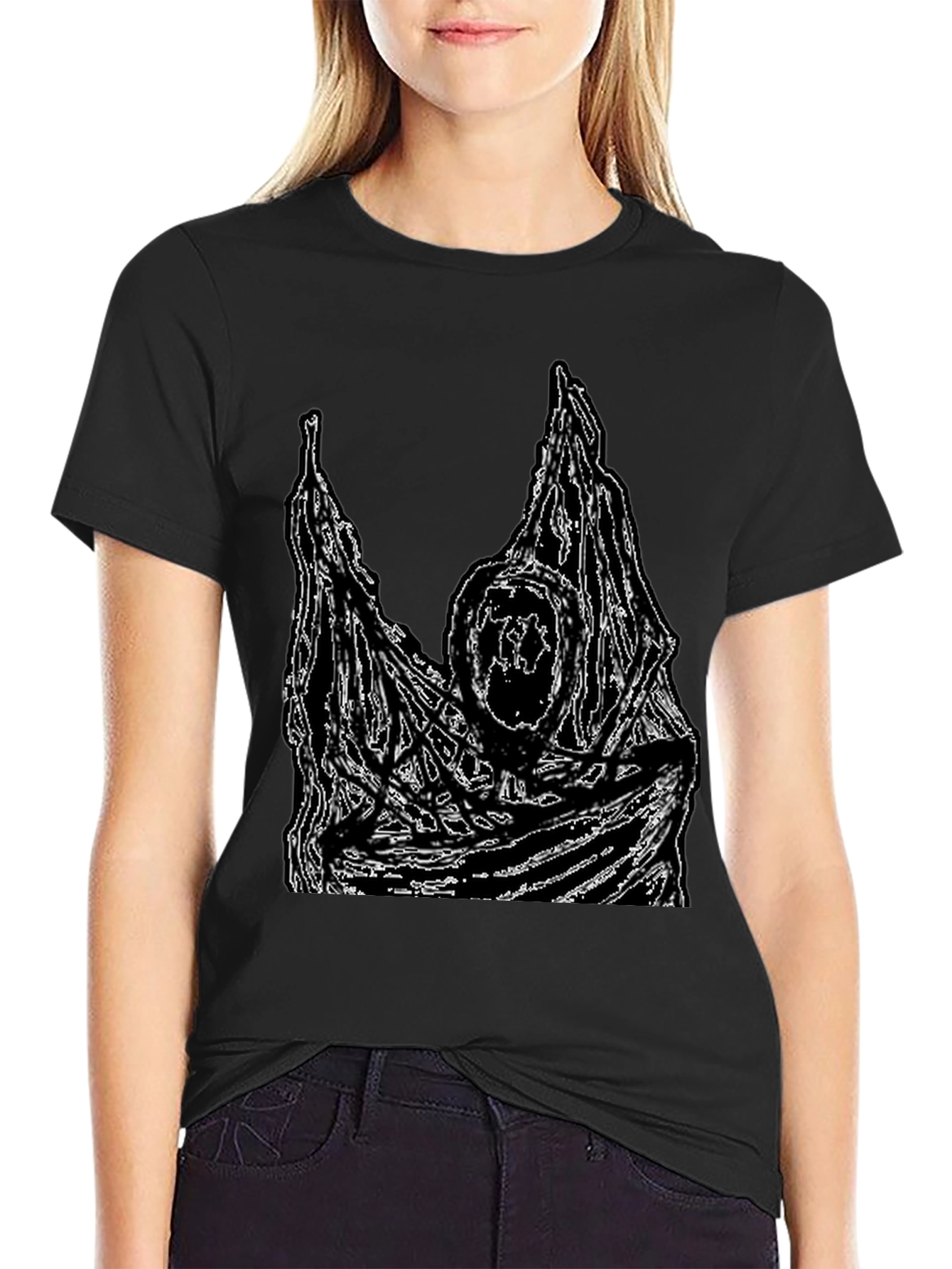 Grim Reaper Graphic Tee - Black Cotton T-Shirt